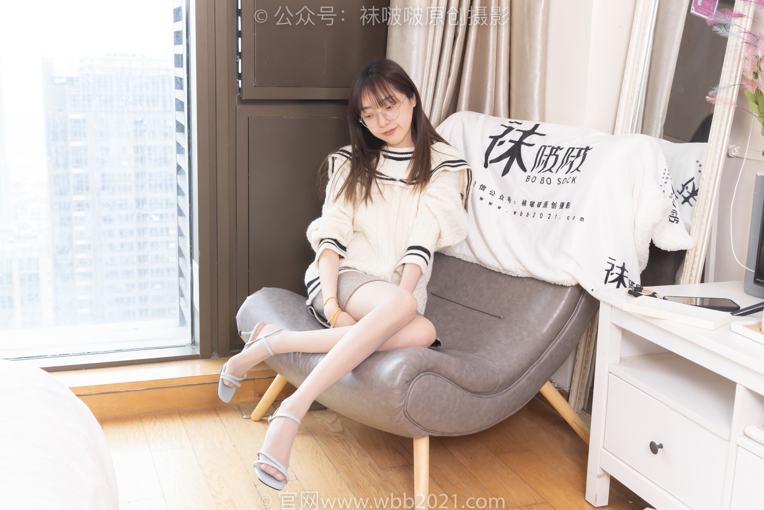 图片[123]-[BoBoSocks袜啵啵]NO.361 稚予-高跟凉鞋、平底鞋、超薄黑丝、灰丝[160P] – 速更版-美库