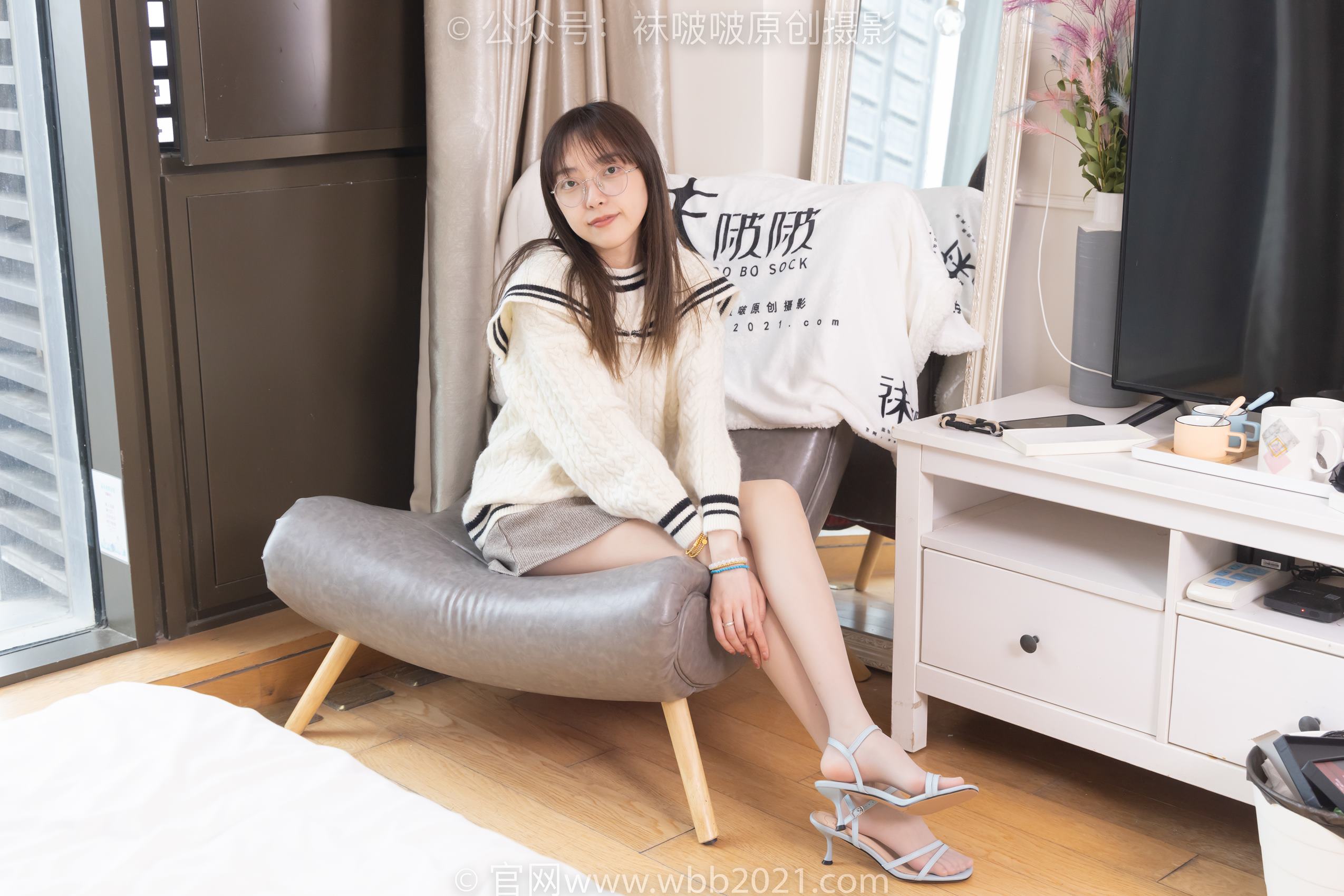 图片[140]-[BoBoSocks袜啵啵]NO.361 稚予-高跟凉鞋、平底鞋、超薄黑丝、灰丝[160P] – 速更版-美库