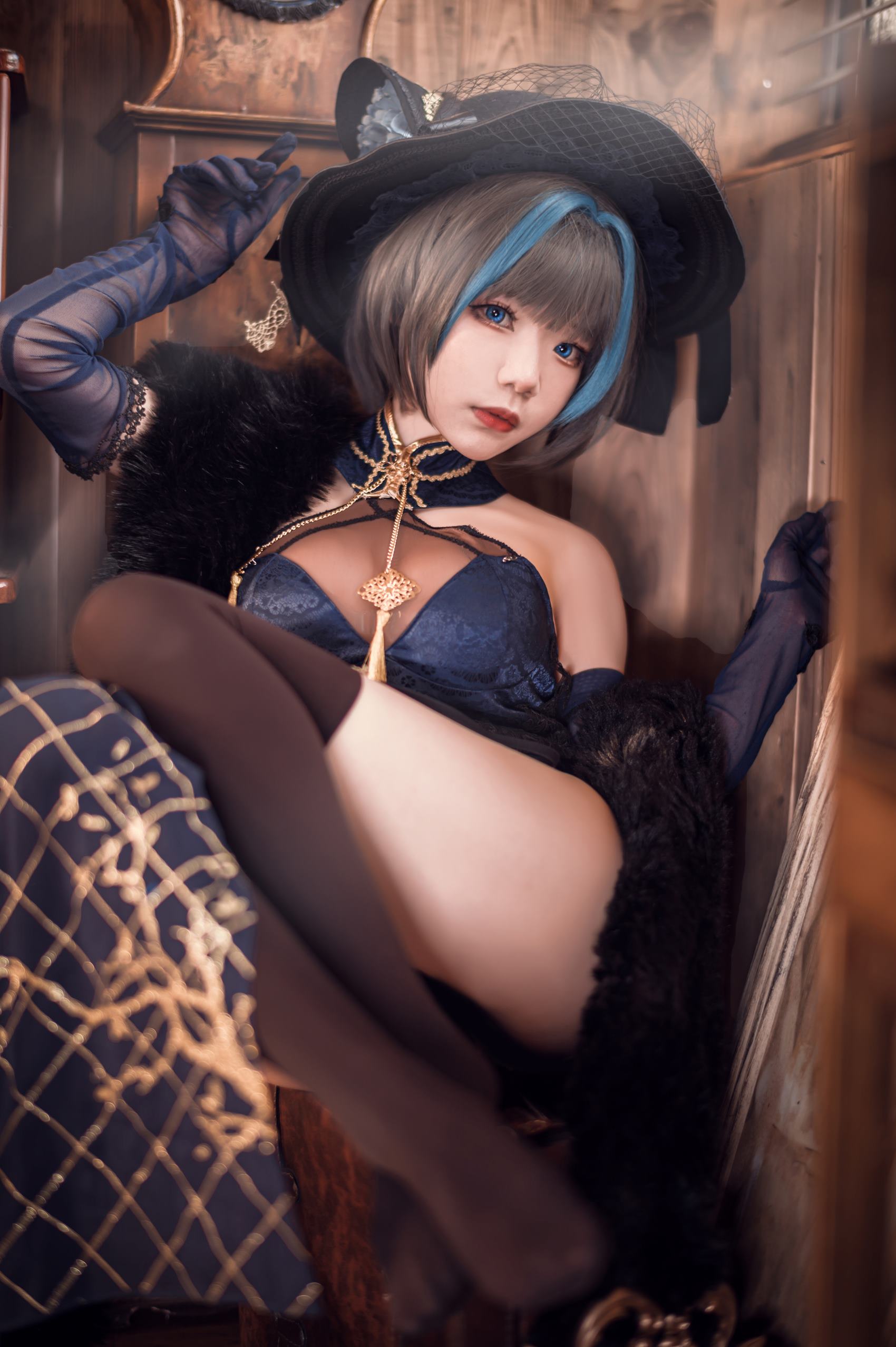 图片[18]-王胖胖u  – 柴郡旗袍[19P] – 速更版-美库