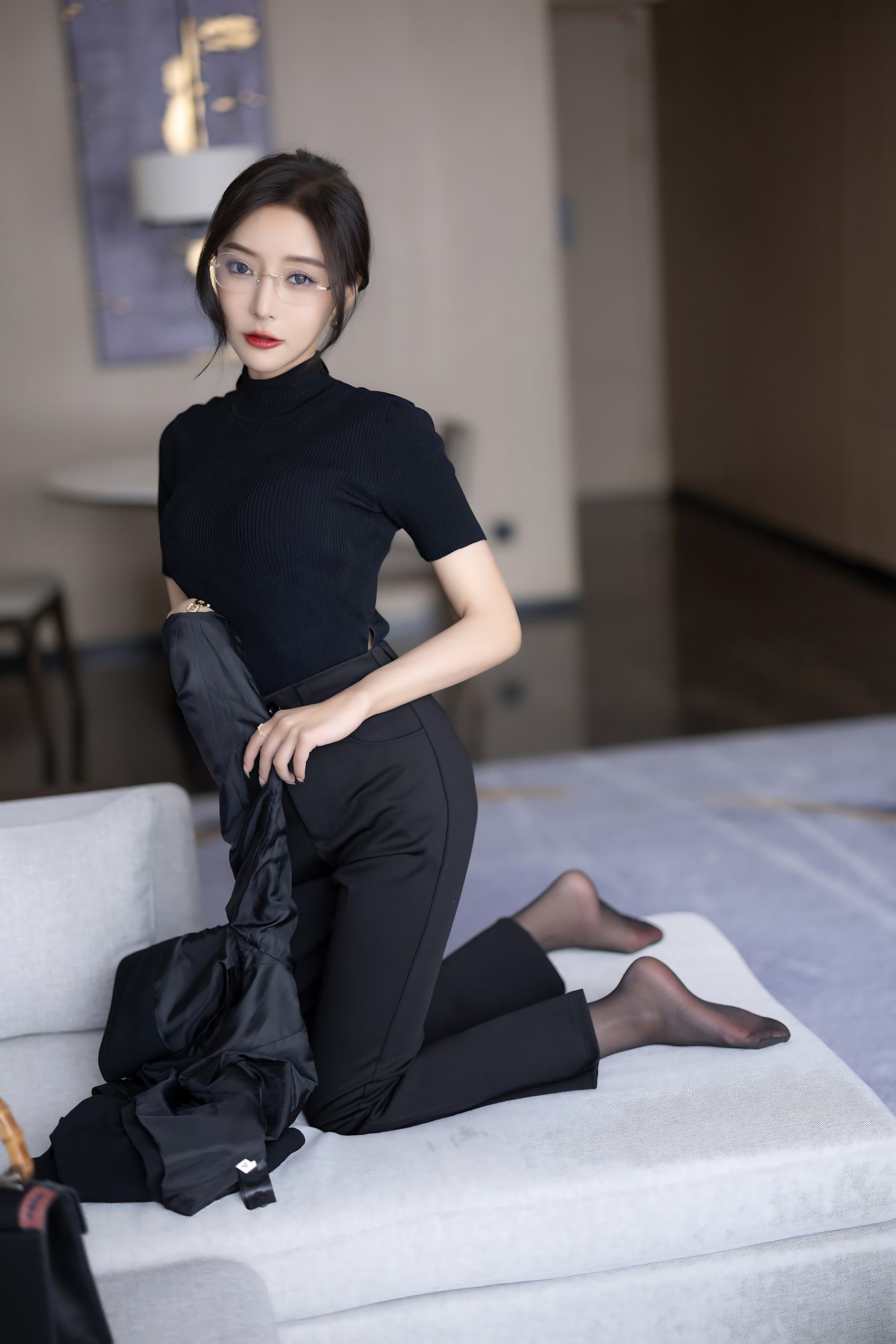 图片[29]-秀人模特@王馨瑶Yanni – 黑色西装加西裤高启兰 [61P] – 速更版-美库