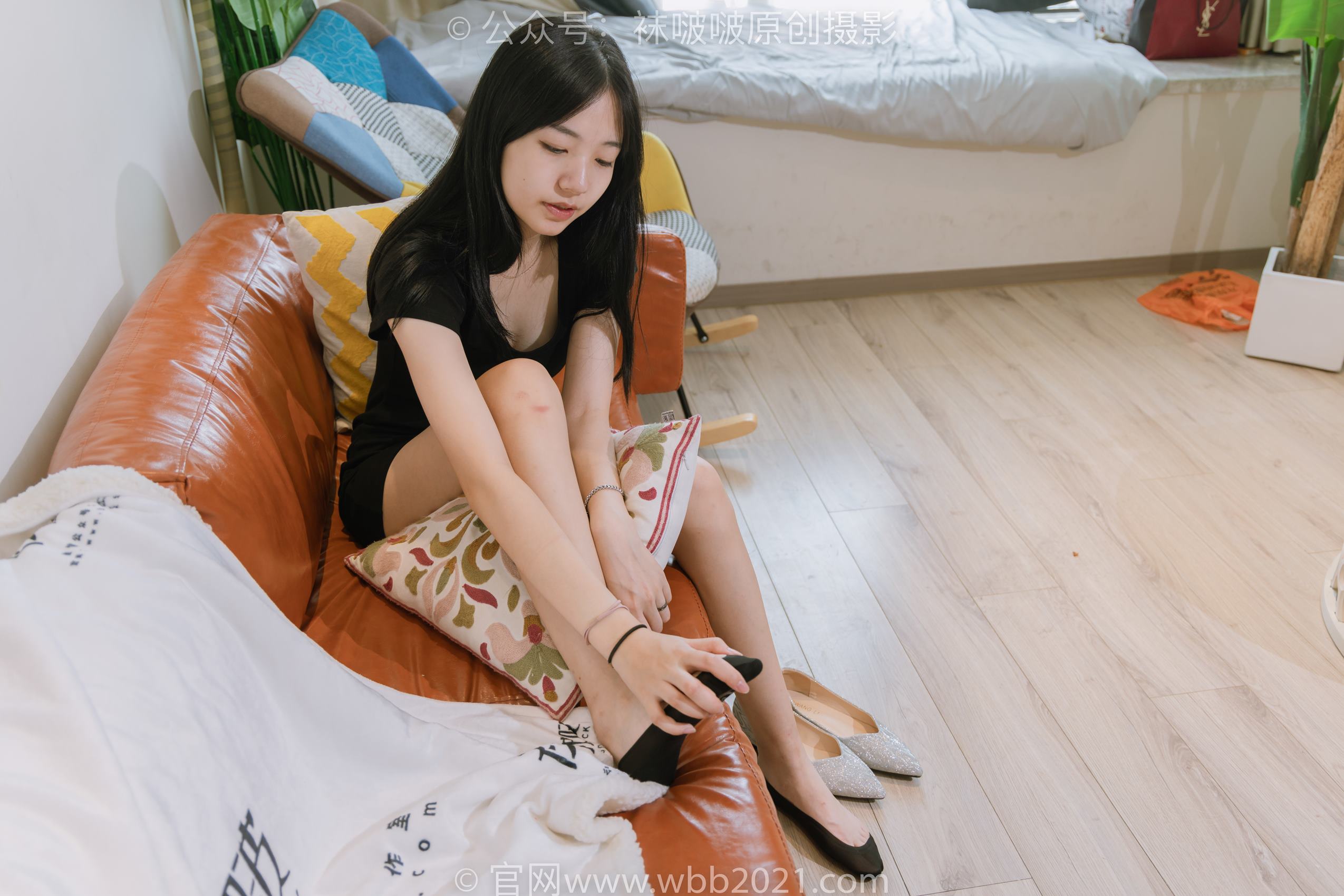 图片[22]-[BoBoSocks袜啵啵]NO.363 小甜豆-两双平底鞋、黑色船袜、裸足[140P] – 速更版-美库