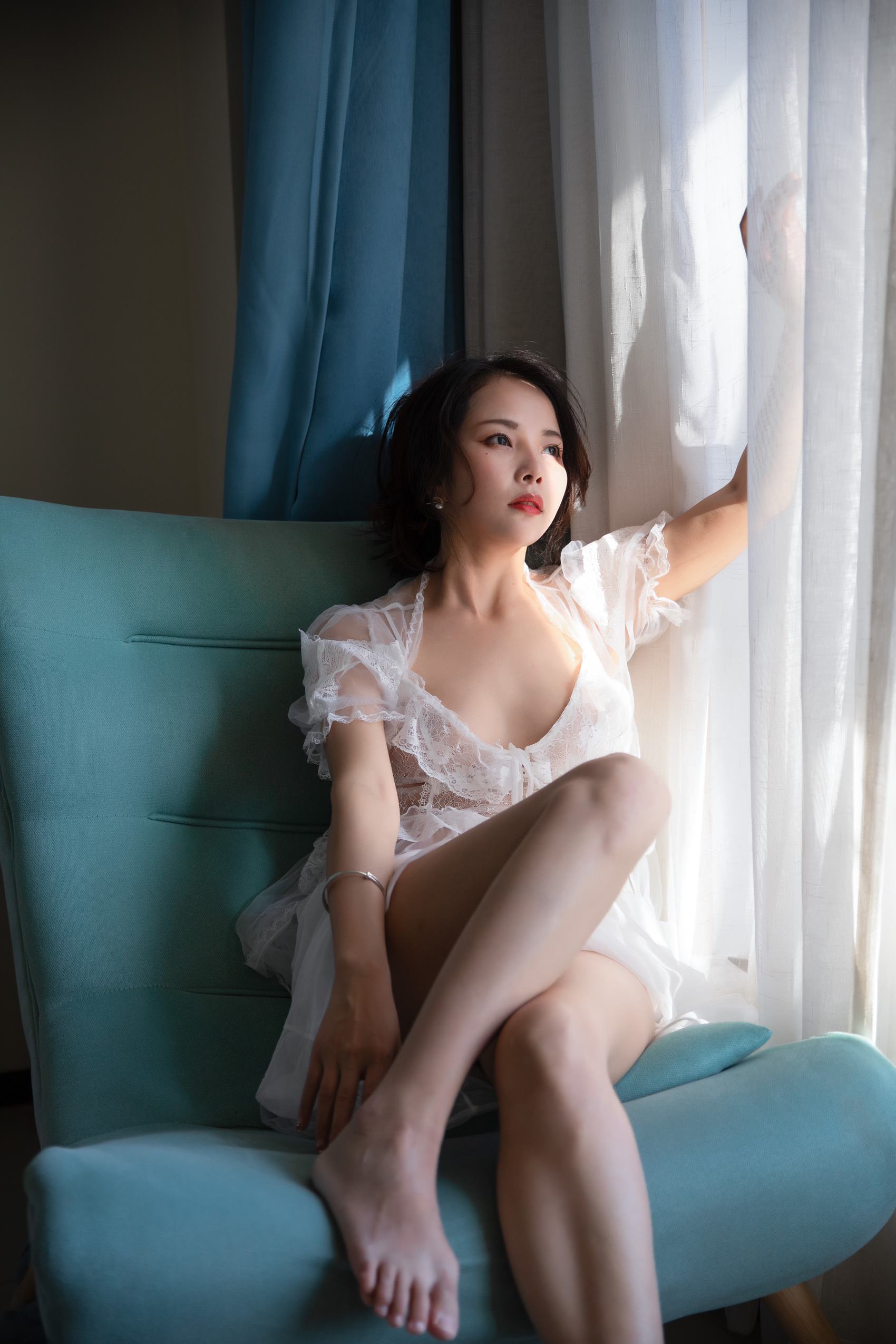 图片[22]-苏嫣嫣阿姨  – 蓝色连衣裙[21P] – 速更版-美库