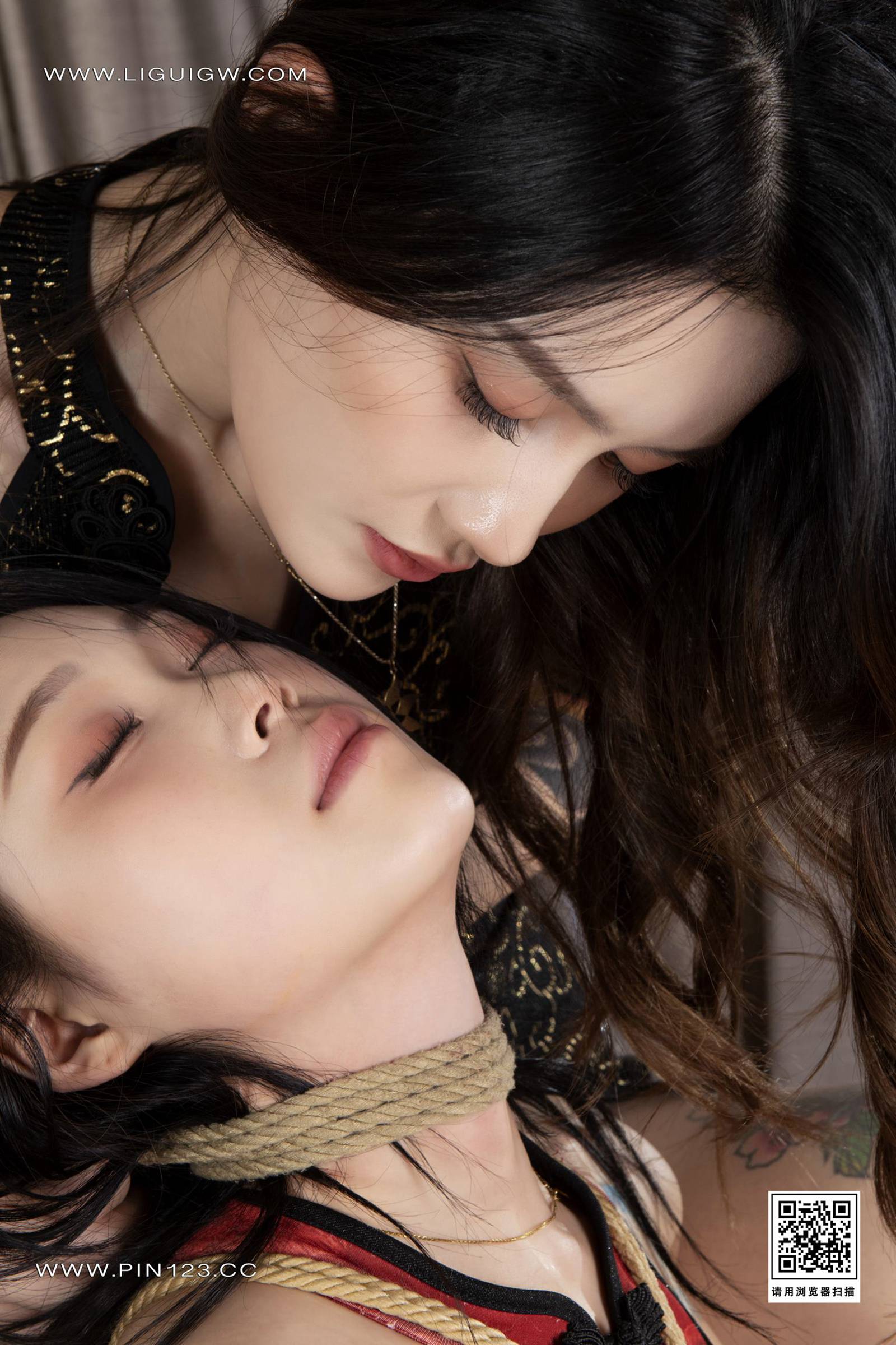 图片[50]-[Ligui丽柜]2024.06.14 双生花-绳缚旗袍 甜甜&尔尔[52+1P] – 速更版-美库
