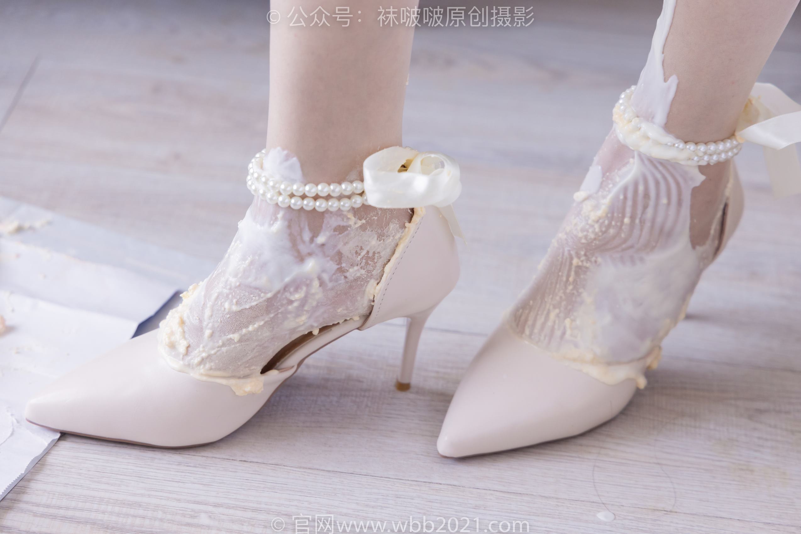 图片[132]-[BoBoSocks袜啵啵]NO.367 小甜豆-高跟鞋、油亮白丝、丝袜踩奶油蛋糕[145P] – 速更版-美库