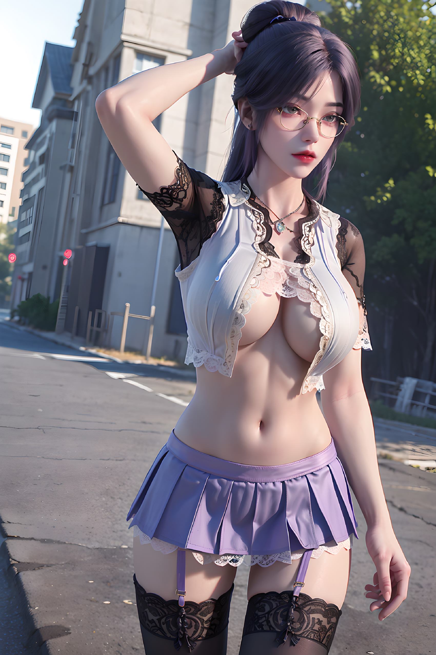 图片[19]-AI绘画 312 云曦眼镜妹[116P] – 速更版-美库