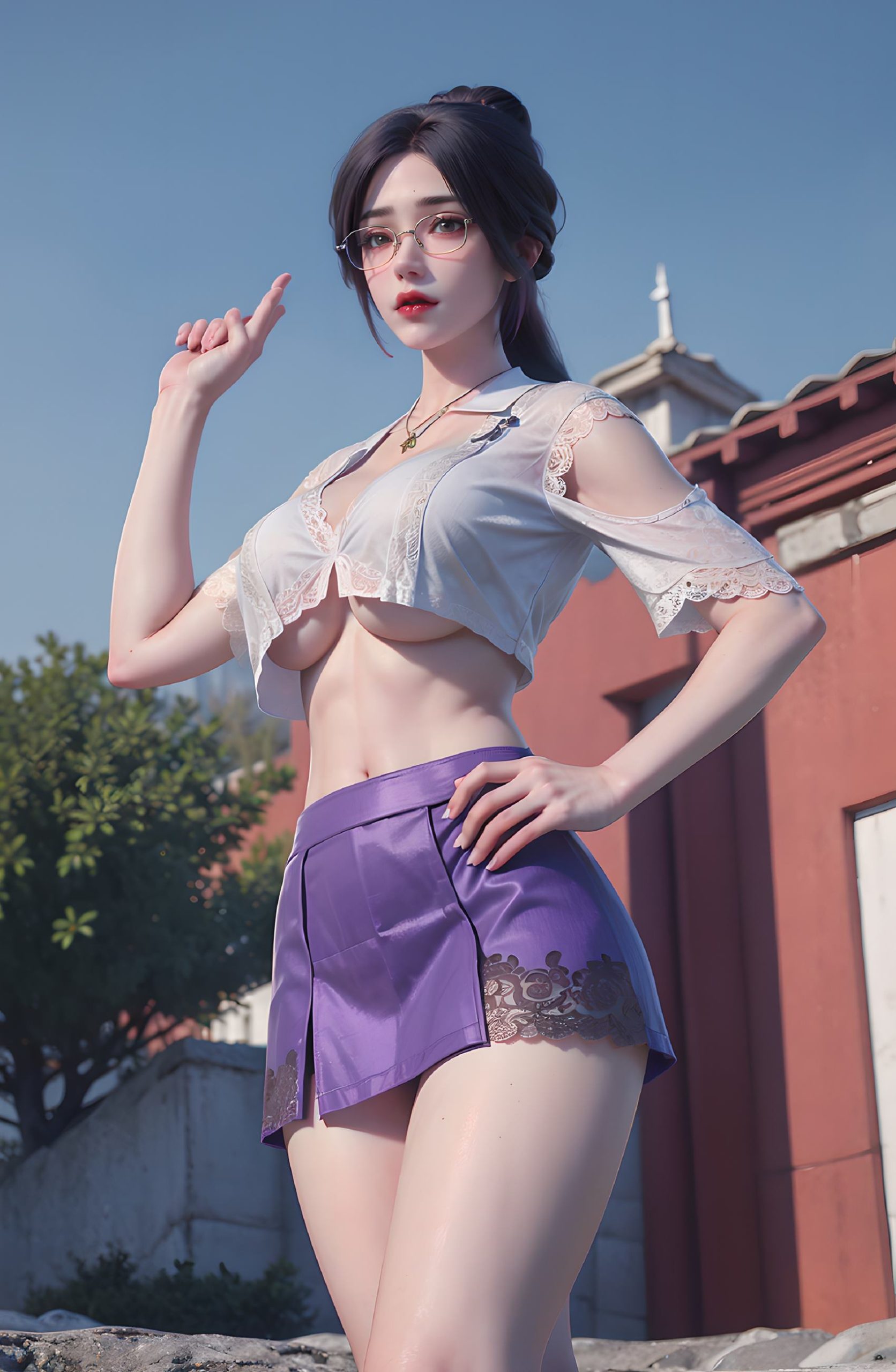 图片[35]-AI绘画 312 云曦眼镜妹[116P] – 速更版-美库