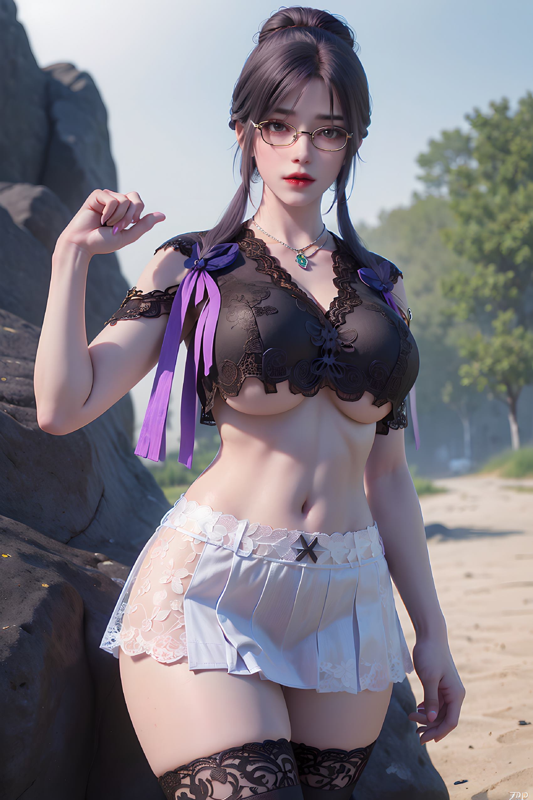 图片[77]-AI绘画 312 云曦眼镜妹[116P] – 速更版-美库