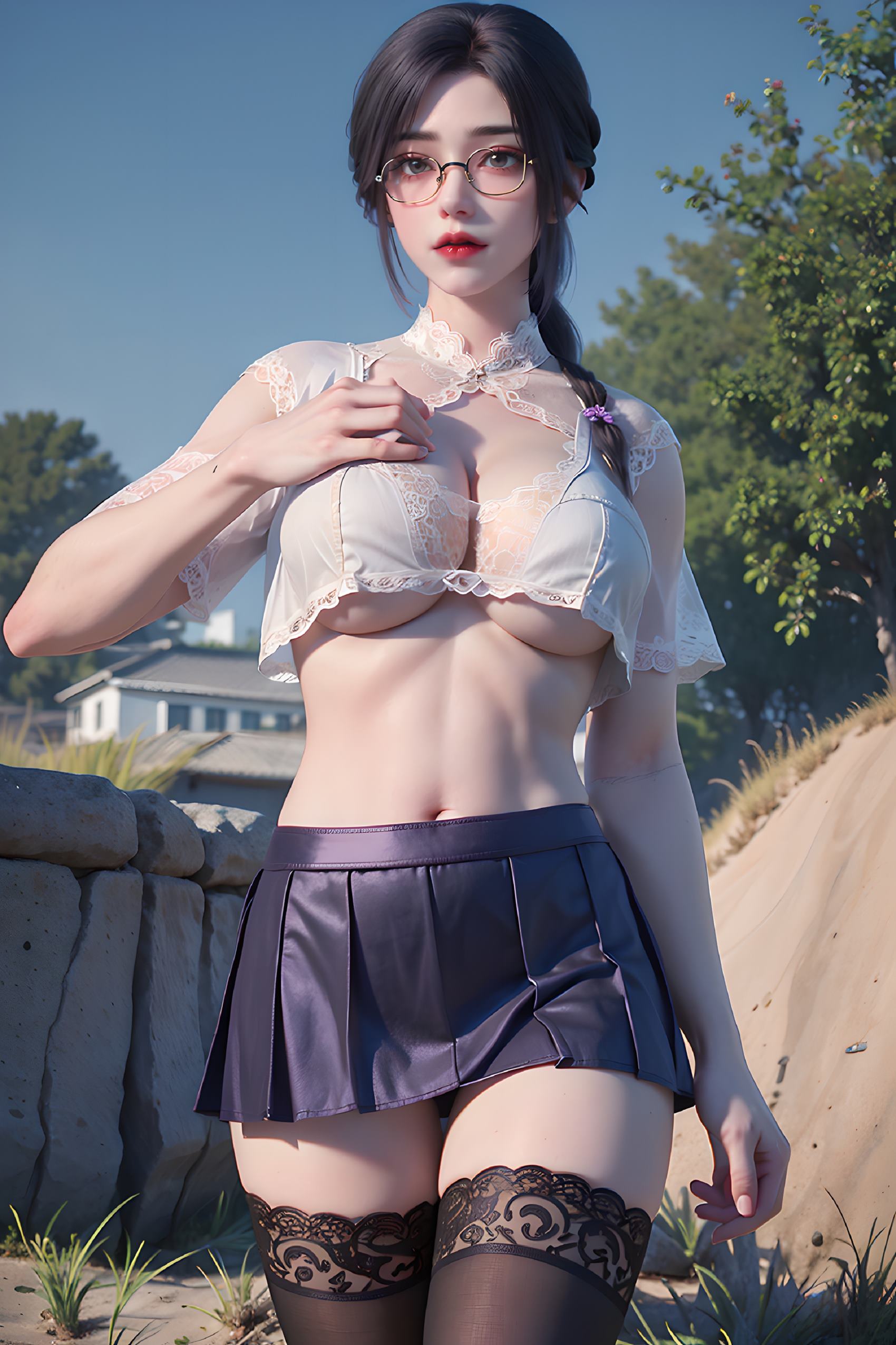 图片[86]-AI绘画 312 云曦眼镜妹[116P] – 速更版-美库