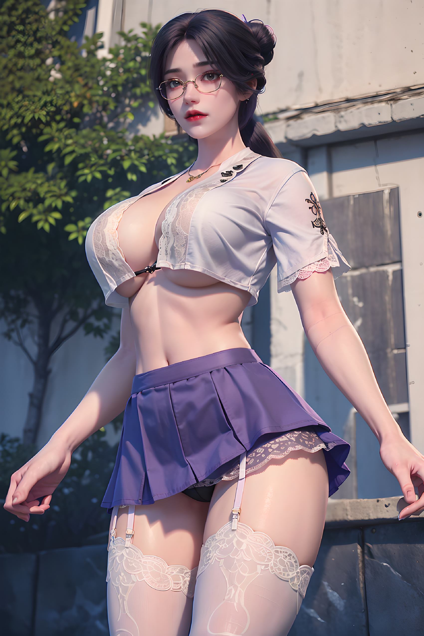 图片[101]-AI绘画 312 云曦眼镜妹[116P] – 速更版-美库