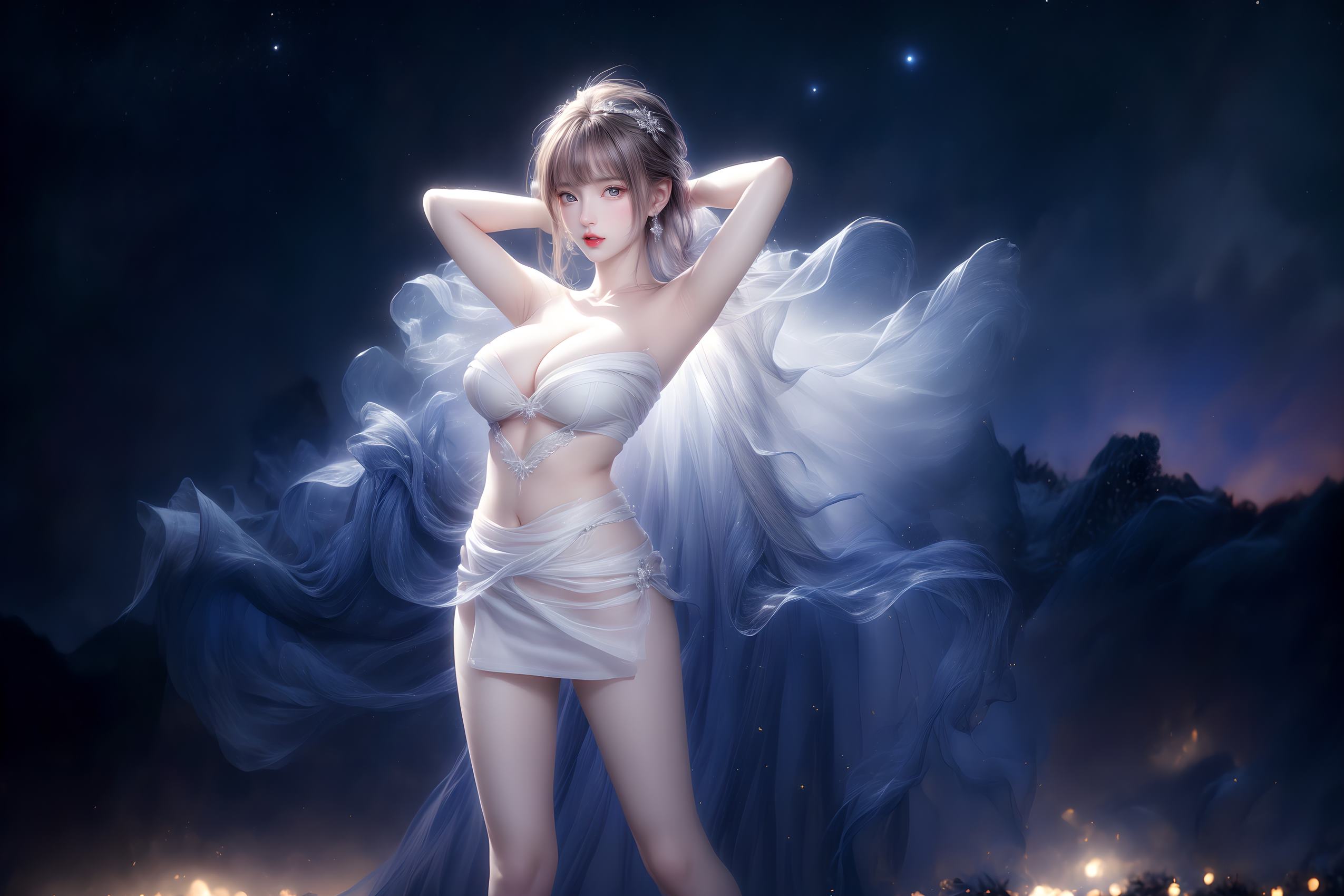 图片[20]-AI绘画 314 紫白少女[95P] – 速更版-美库