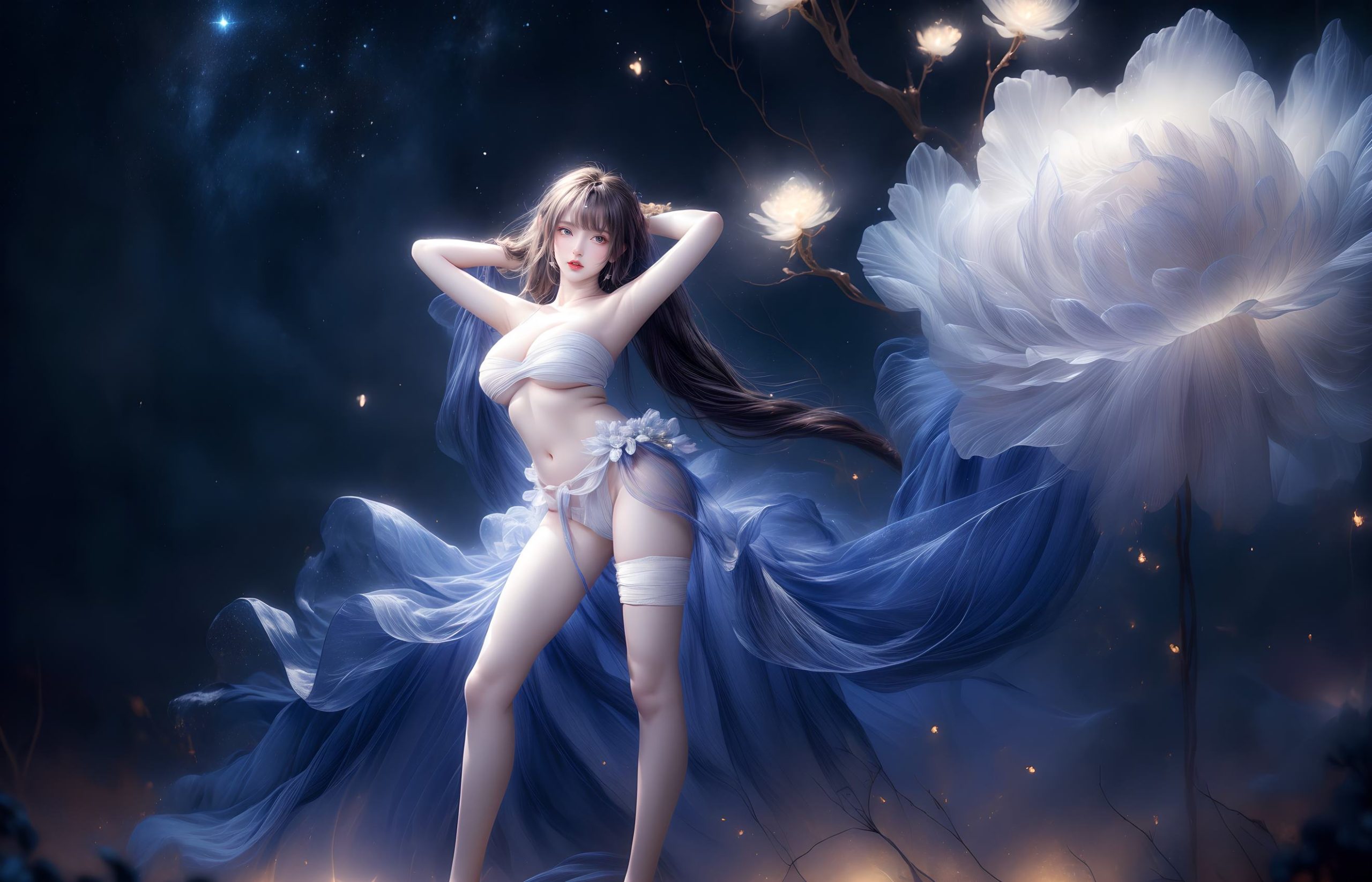 图片[23]-AI绘画 314 紫白少女[95P] – 速更版-美库