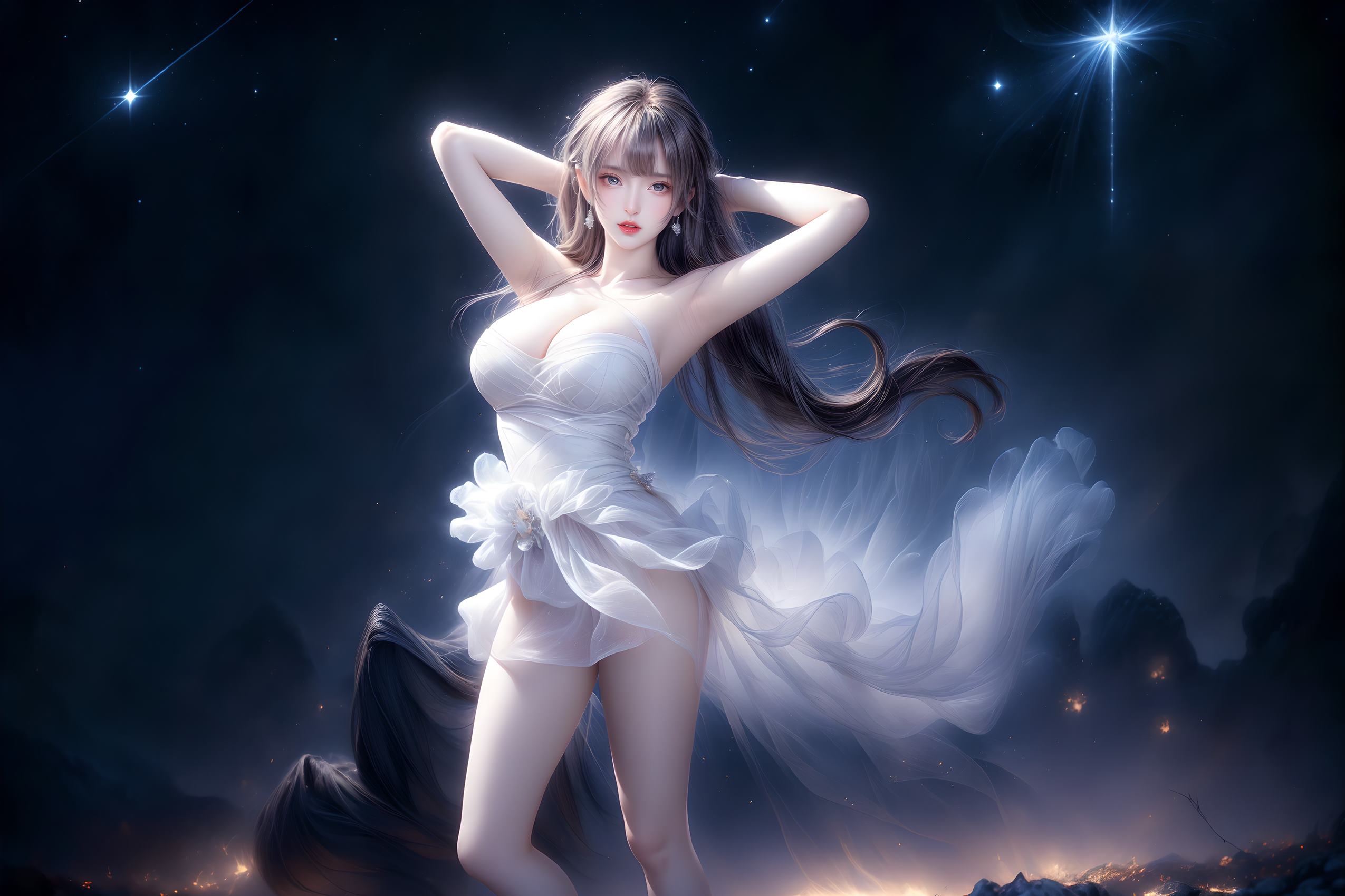 图片[26]-AI绘画 314 紫白少女[95P] – 速更版-美库