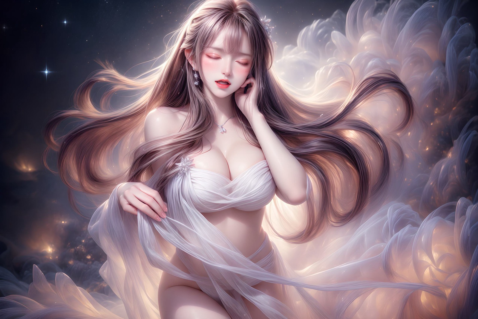 图片[29]-AI绘画 314 紫白少女[95P] – 速更版-美库