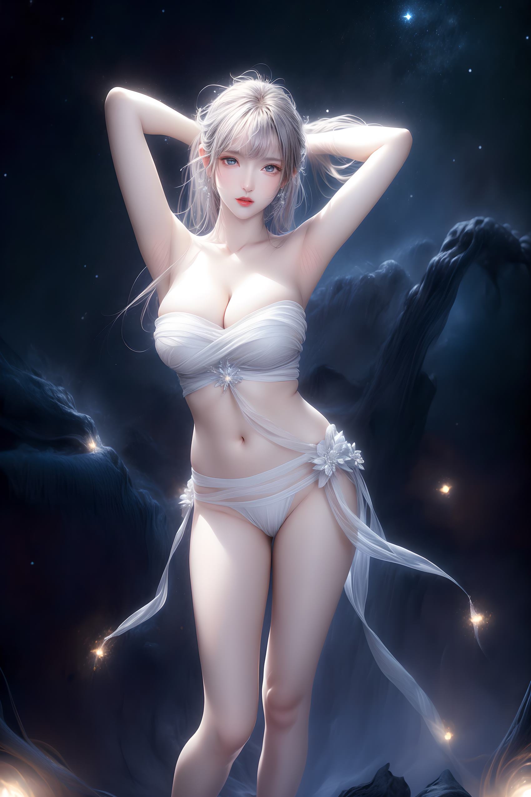 图片[31]-AI绘画 314 紫白少女[95P] – 速更版-美库