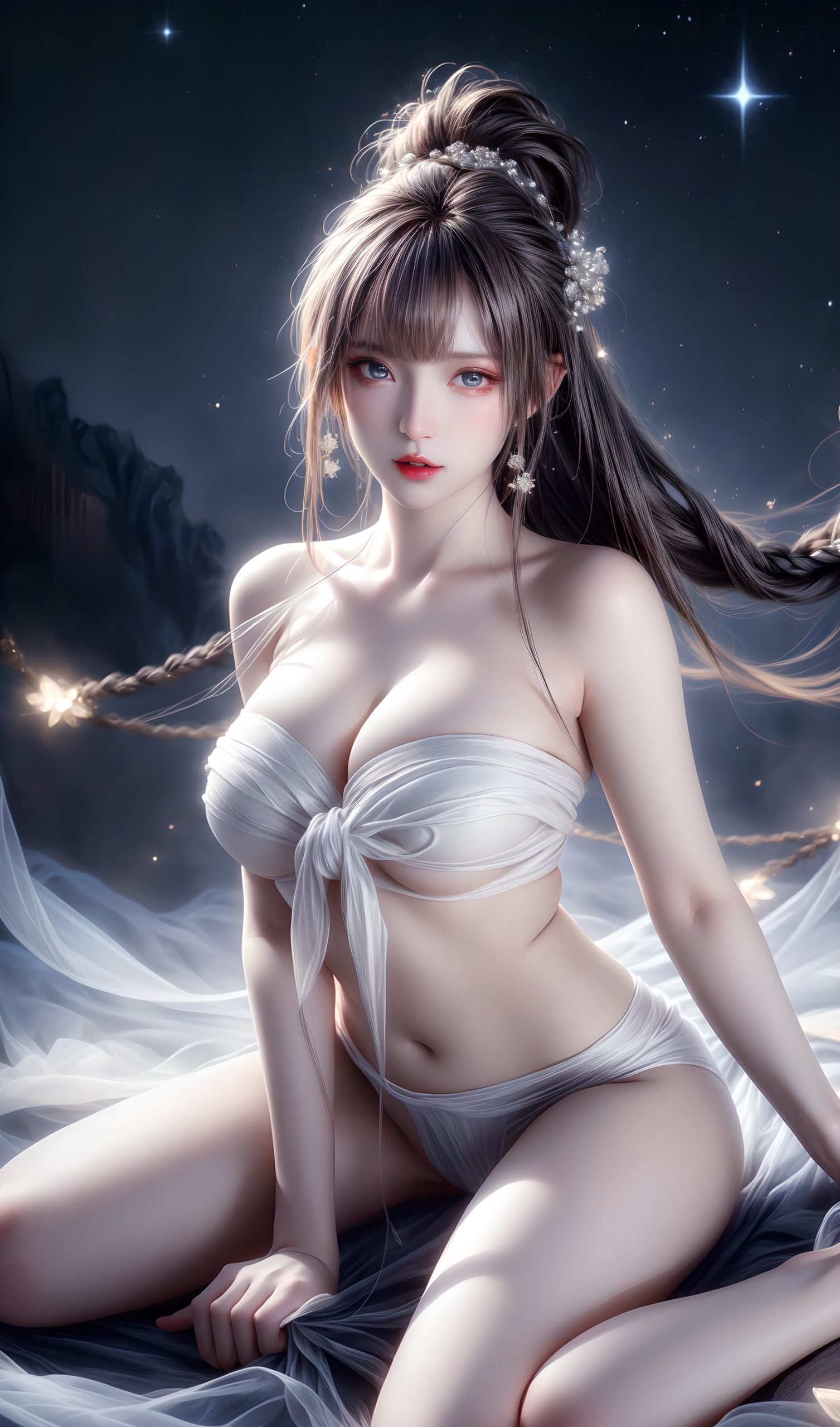 图片[35]-AI绘画 314 紫白少女[95P] – 速更版-美库