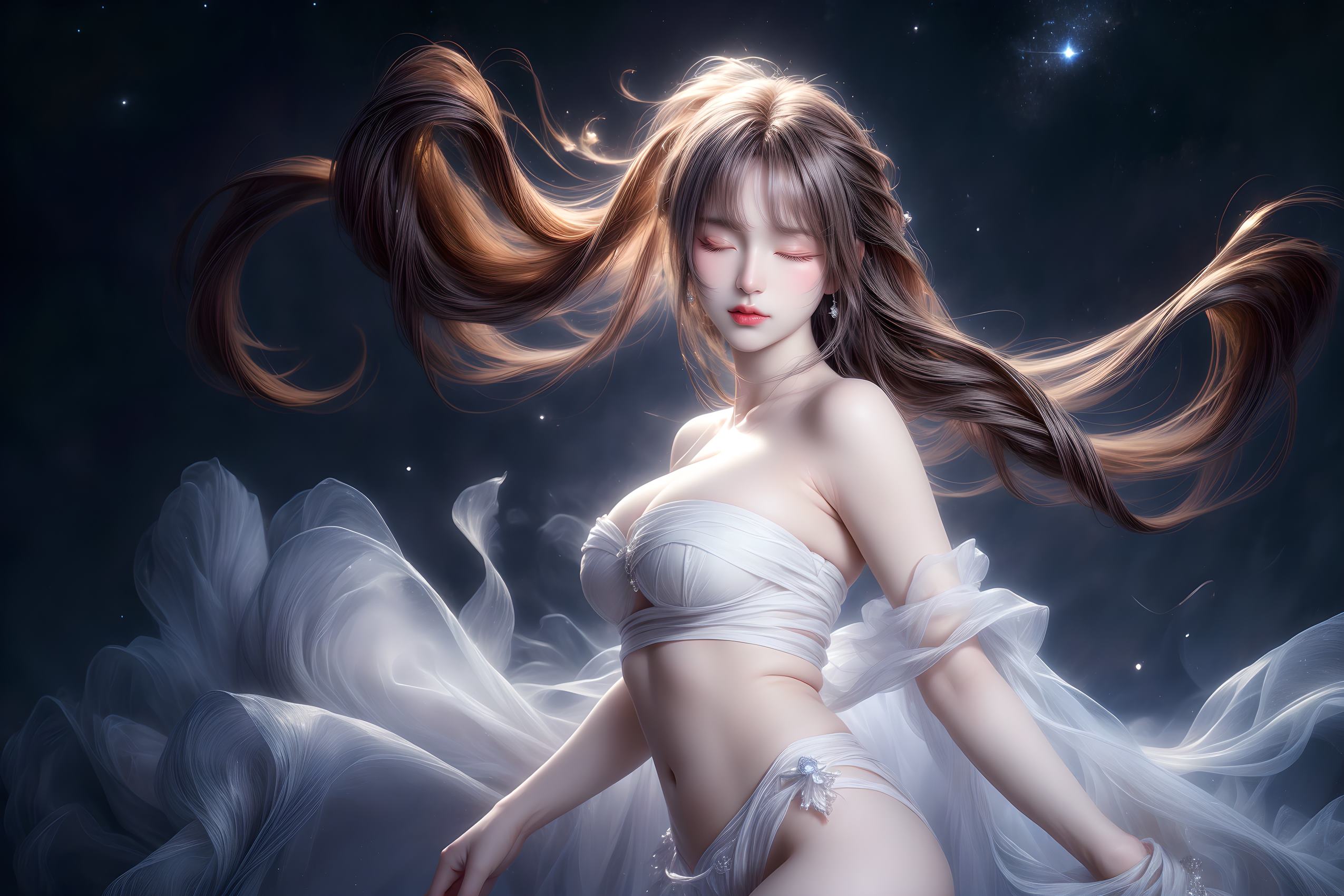 图片[48]-AI绘画 314 紫白少女[95P] – 速更版-美库