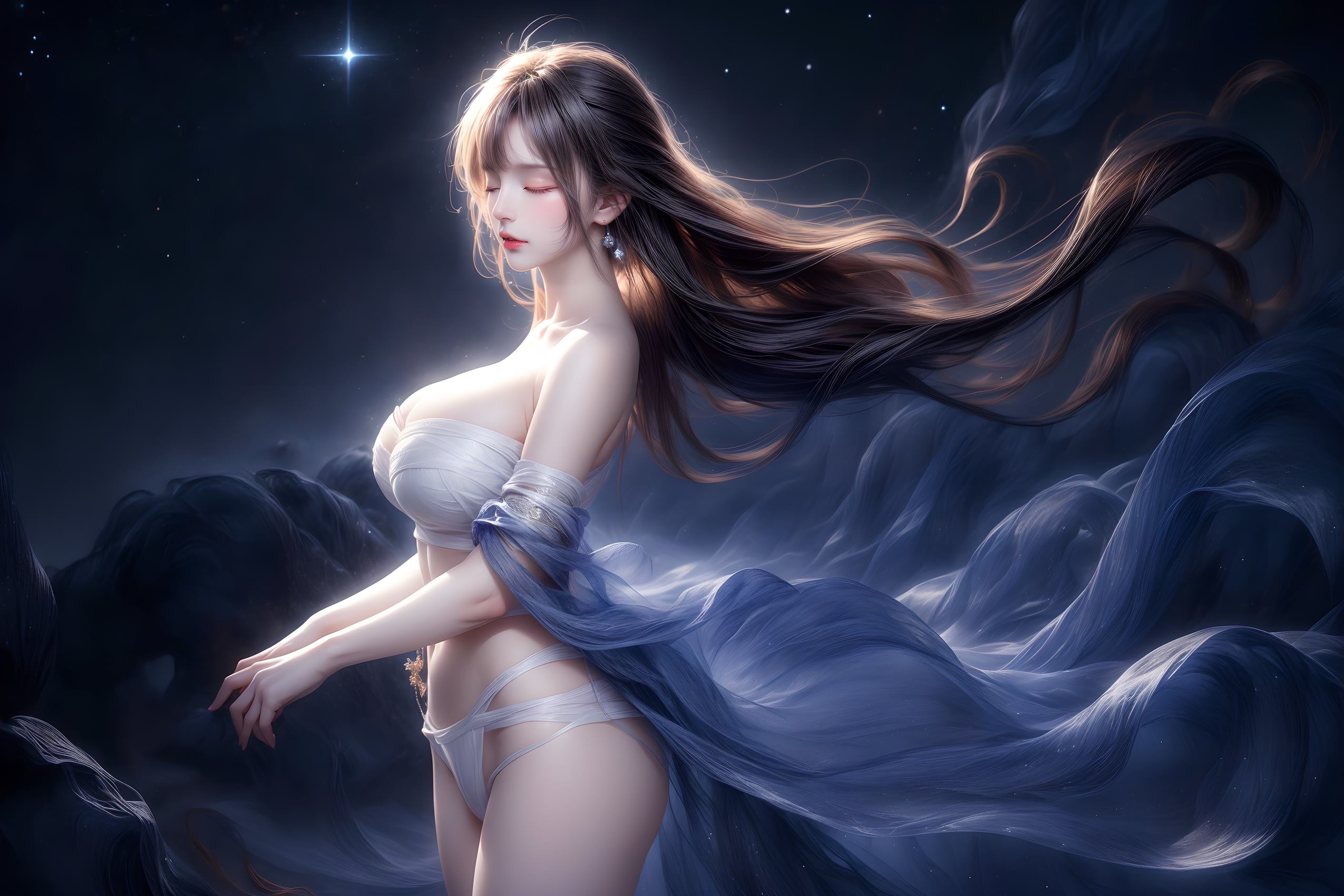 图片[66]-AI绘画 314 紫白少女[95P] – 速更版-美库