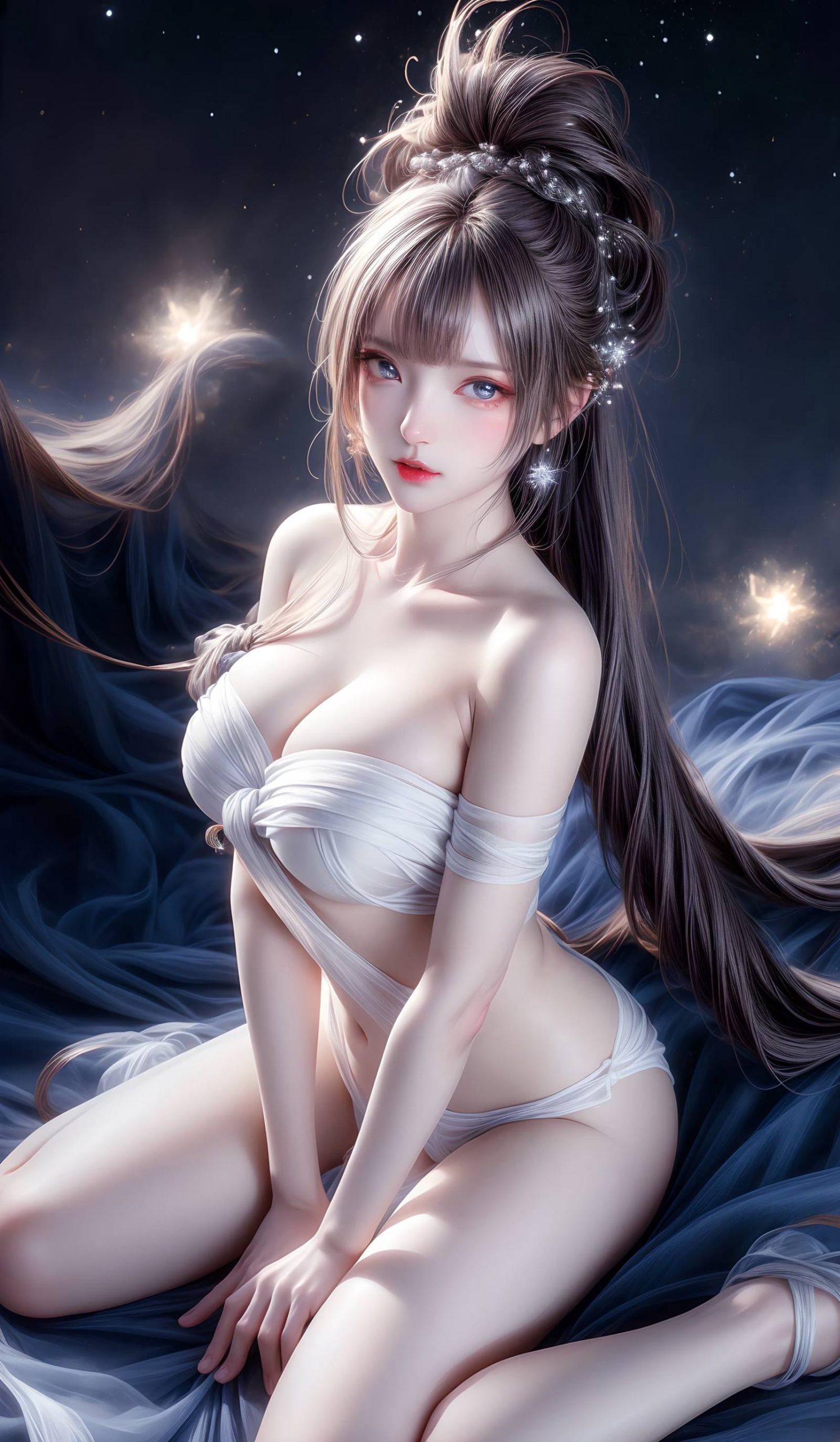 图片[95]-AI绘画 314 紫白少女[95P] – 速更版-美库