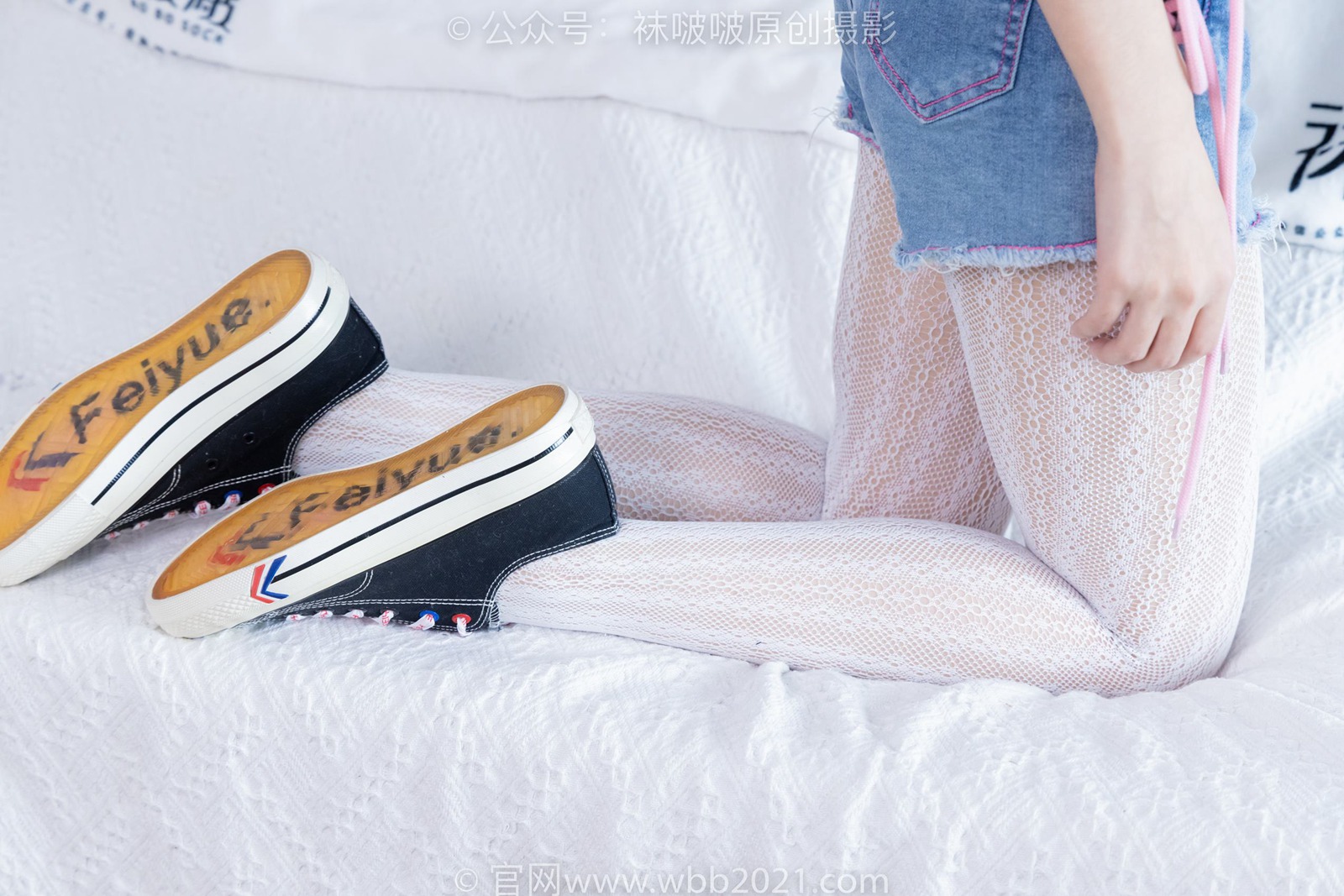 图片[48]-[BoBoSocks袜啵啵]NO.372 甜甜圈-板鞋、白色蕾丝袜、可拆卸牛仔裤、裤里丝[140P] – 速更版-美库