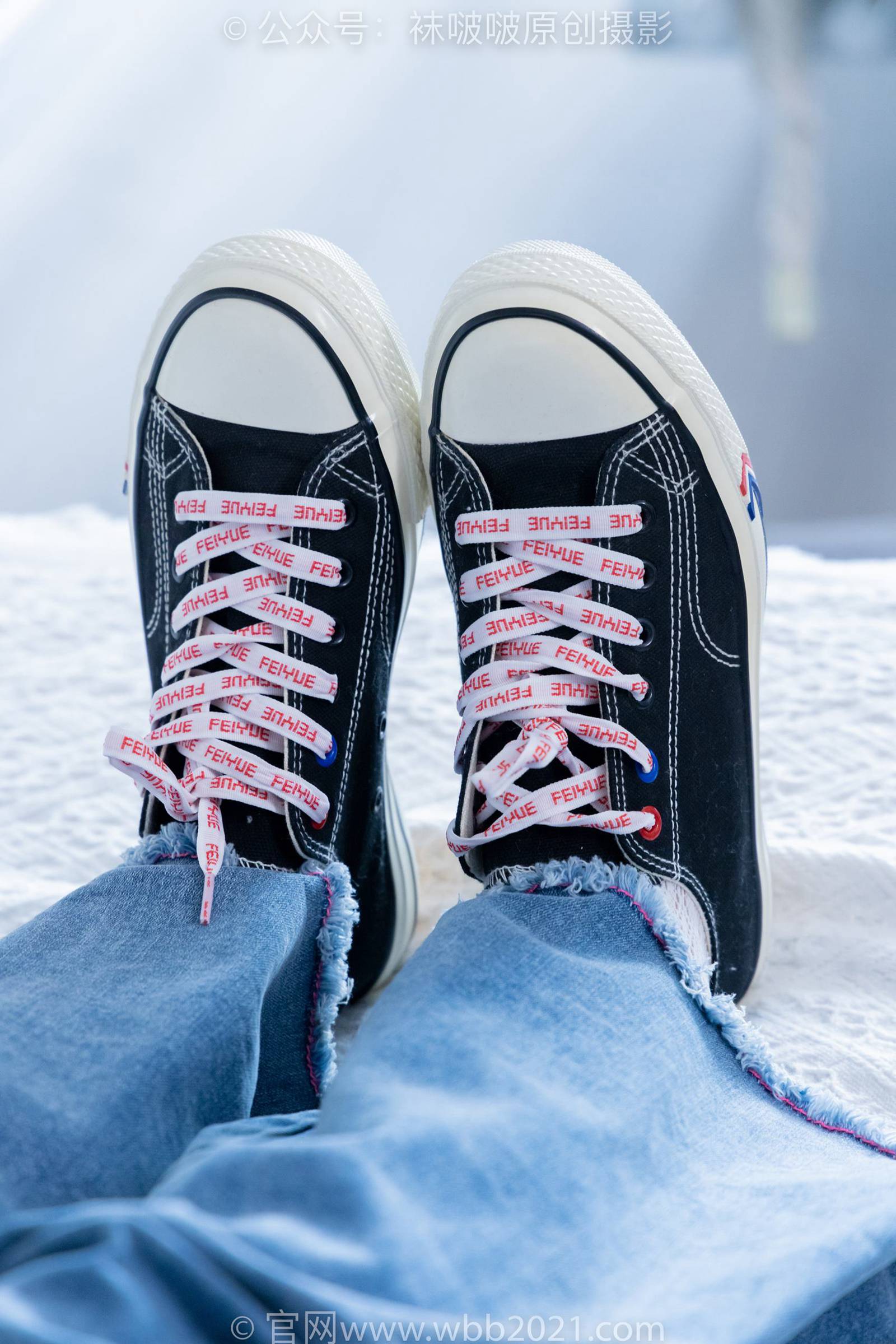 图片[86]-[BoBoSocks袜啵啵]NO.372 甜甜圈-板鞋、白色蕾丝袜、可拆卸牛仔裤、裤里丝[140P] – 速更版-美库