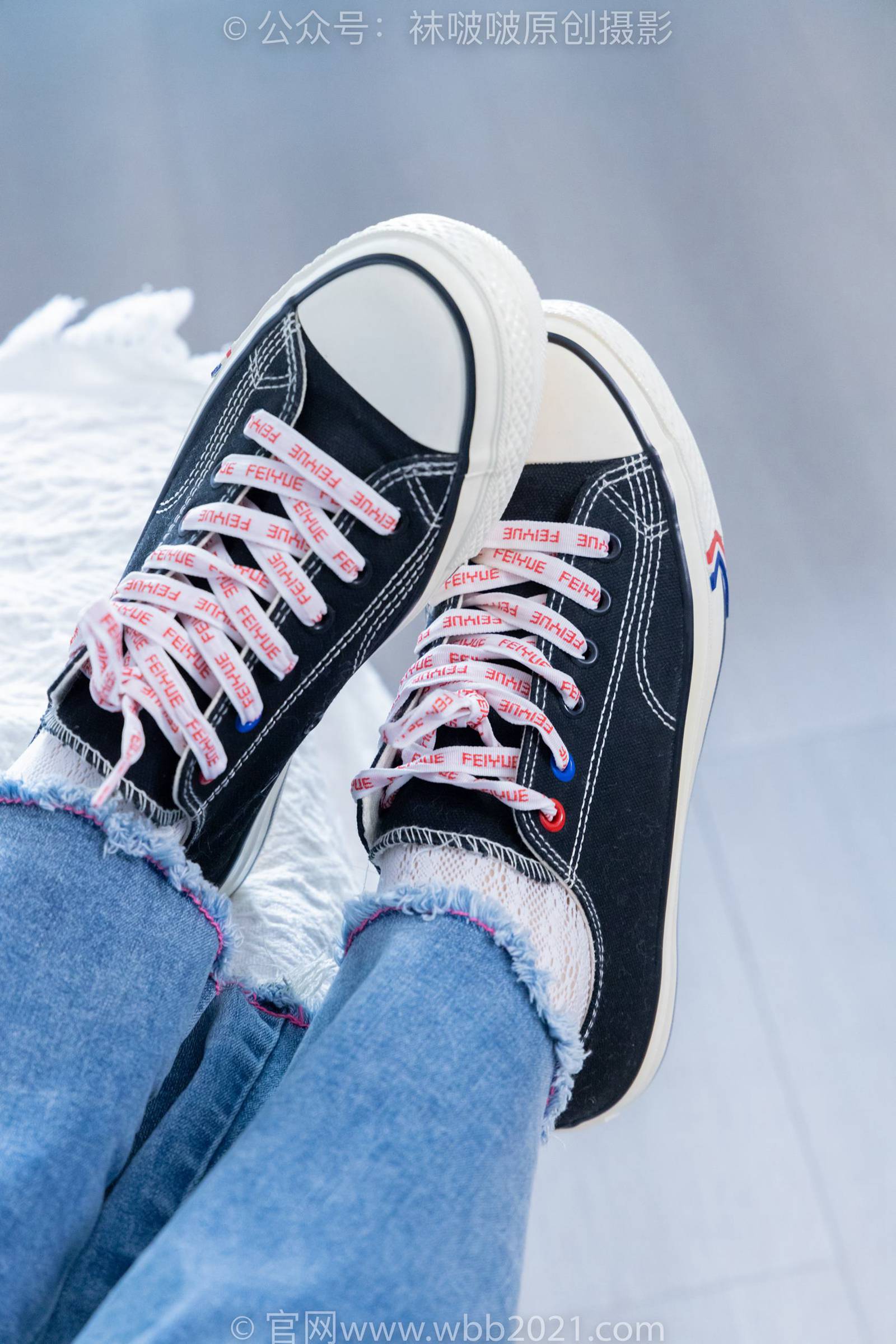 图片[97]-[BoBoSocks袜啵啵]NO.372 甜甜圈-板鞋、白色蕾丝袜、可拆卸牛仔裤、裤里丝[140P] – 速更版-美库