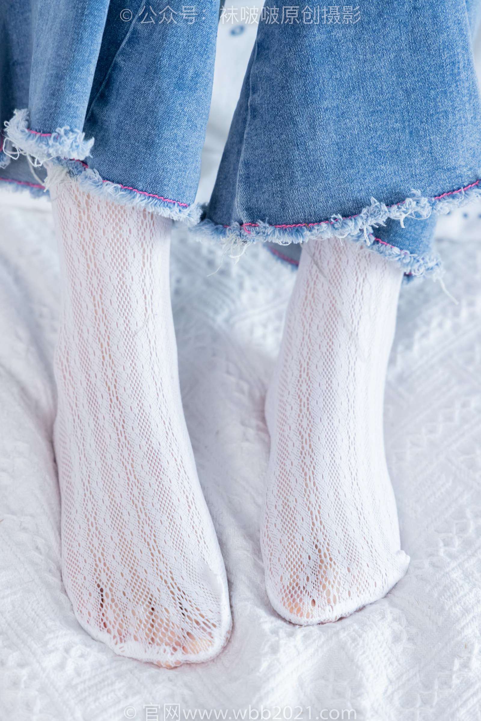 图片[103]-[BoBoSocks袜啵啵]NO.372 甜甜圈-板鞋、白色蕾丝袜、可拆卸牛仔裤、裤里丝[140P] – 速更版-美库