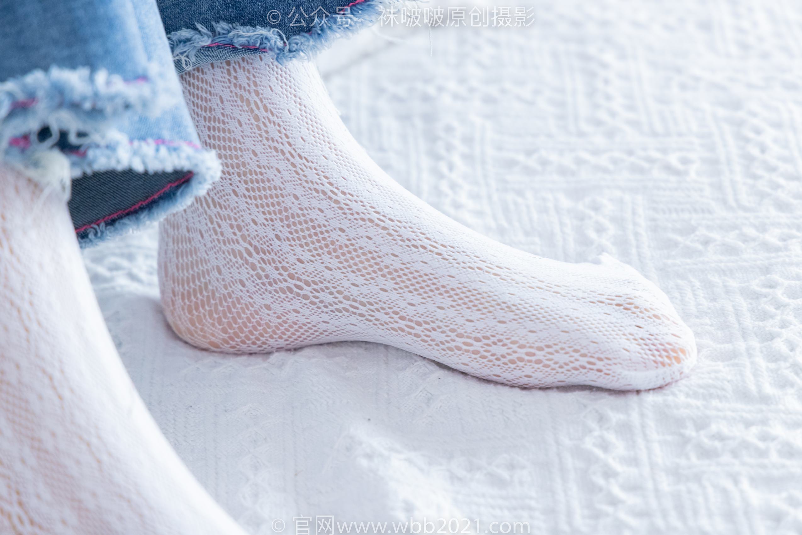 图片[105]-[BoBoSocks袜啵啵]NO.372 甜甜圈-板鞋、白色蕾丝袜、可拆卸牛仔裤、裤里丝[140P] – 速更版-美库