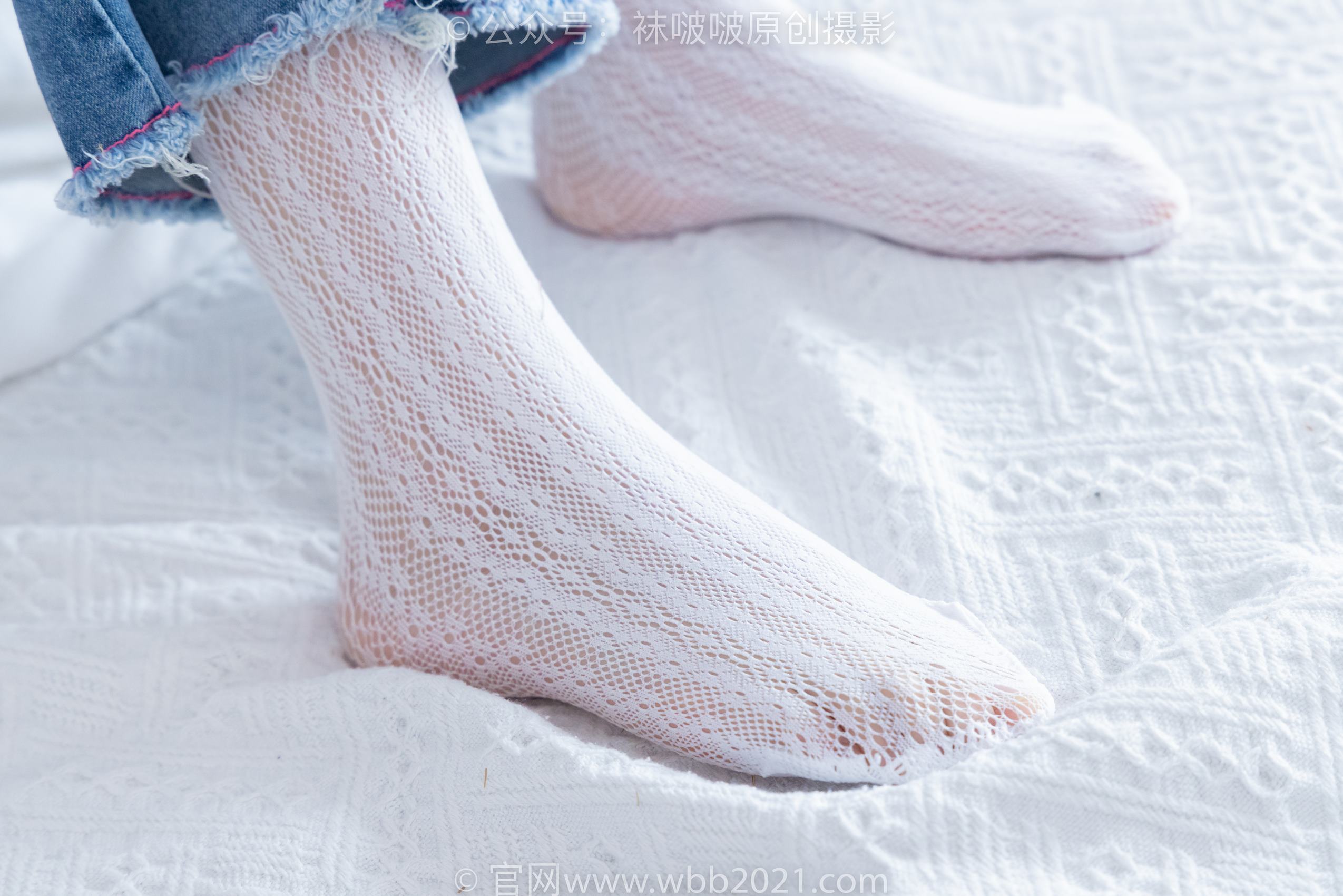 图片[106]-[BoBoSocks袜啵啵]NO.372 甜甜圈-板鞋、白色蕾丝袜、可拆卸牛仔裤、裤里丝[140P] – 速更版-美库