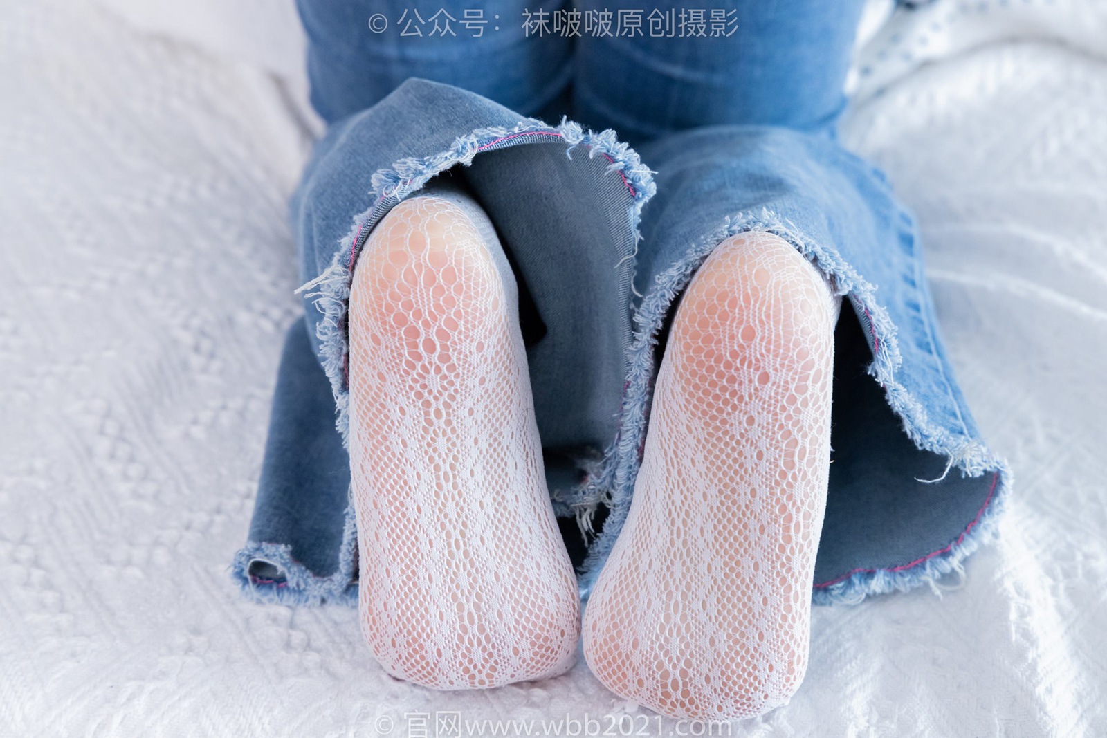 图片[120]-[BoBoSocks袜啵啵]NO.372 甜甜圈-板鞋、白色蕾丝袜、可拆卸牛仔裤、裤里丝[140P] – 速更版-美库