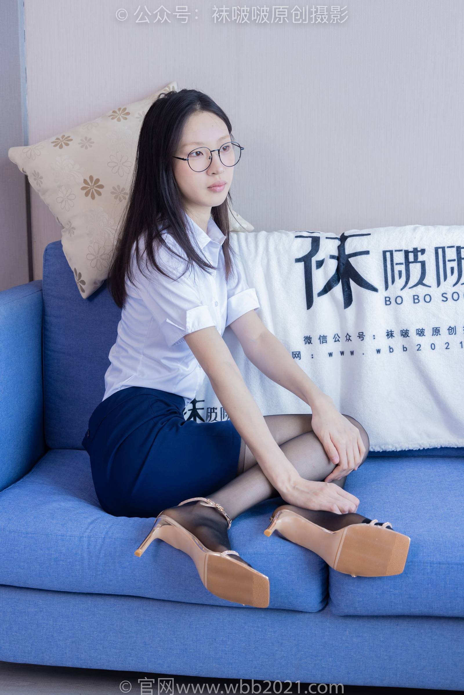 图片[42]-[BoBoSocks袜啵啵]NO.373 雪糕-高跟凉鞋、黑丝（脚尖加固款）、ol制服[160P] – 速更版-美库