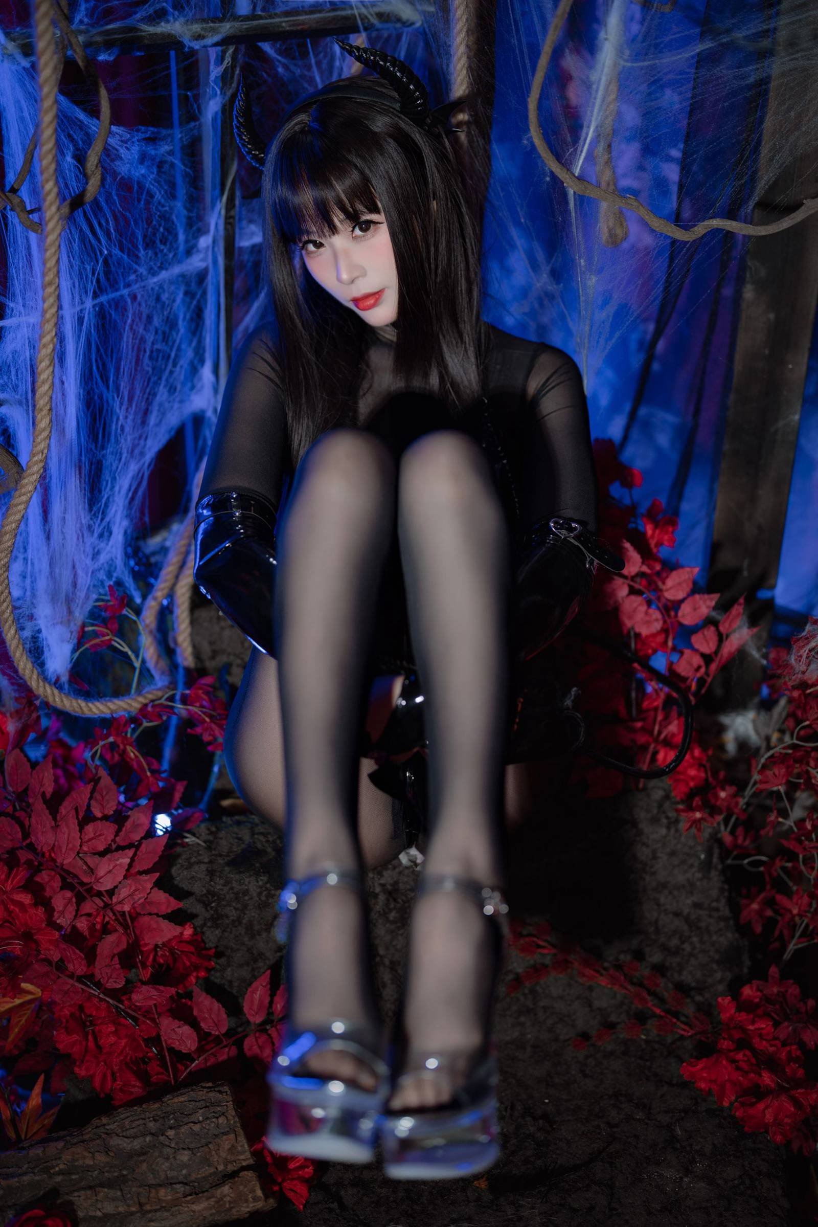 图片[20]-轩萧学姐  – 万圣节魅魔[92P] – 速更版-美库