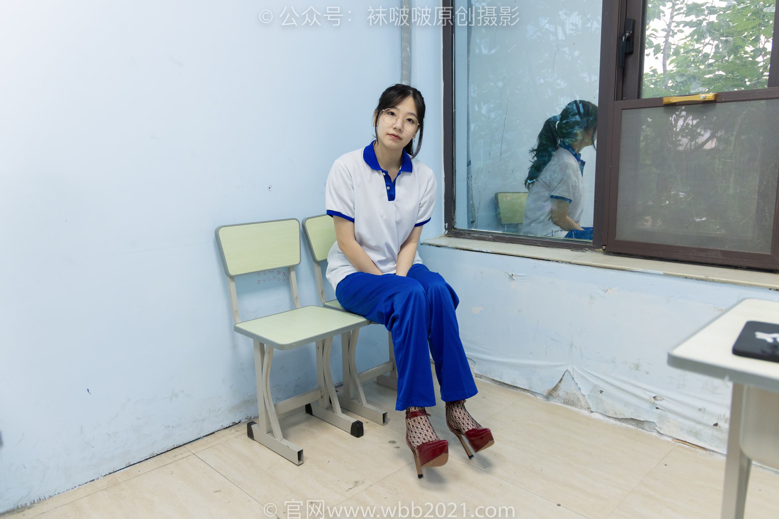 图片[38]-[BoBoSocks袜啵啵]NO.375 小甜豆-高跟鞋、黑色蕾丝网袜、校服裤里丝[159P] – 速更版-美库