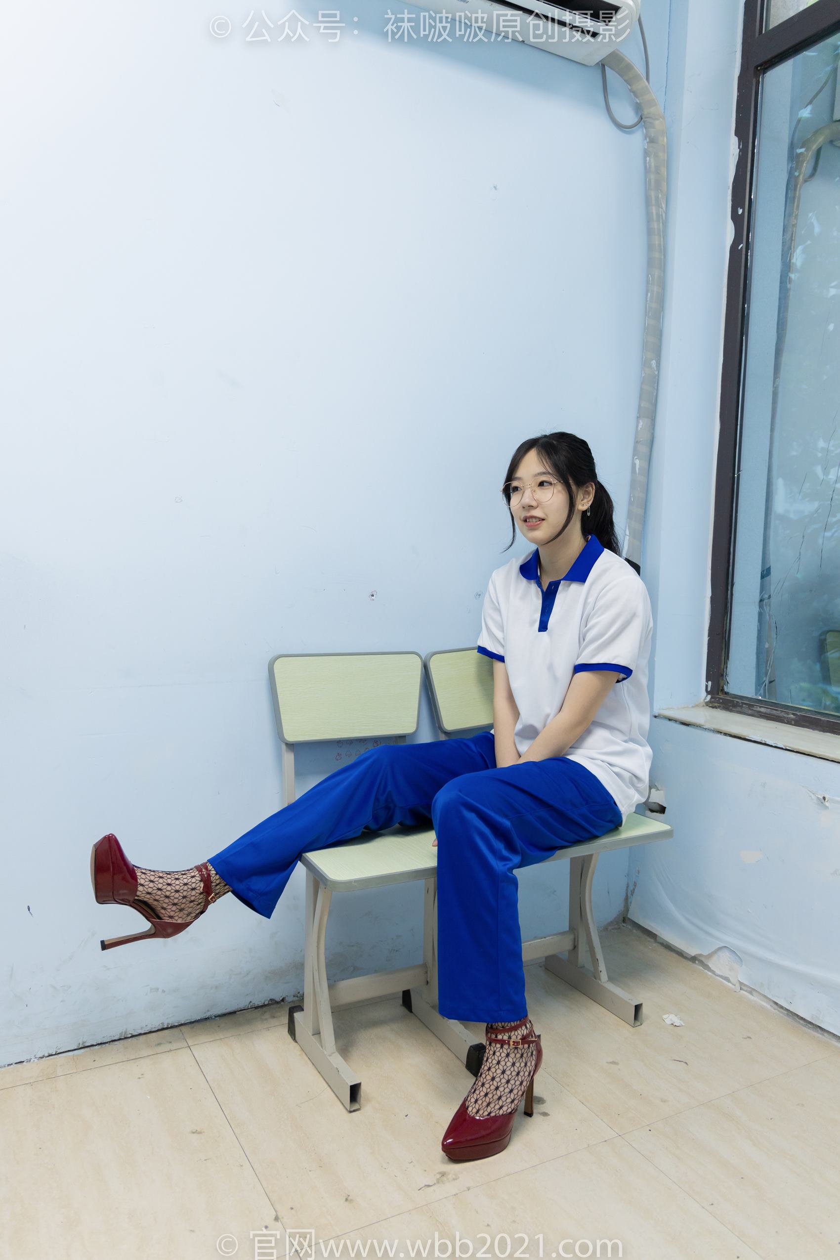 图片[39]-[BoBoSocks袜啵啵]NO.375 小甜豆-高跟鞋、黑色蕾丝网袜、校服裤里丝[159P] – 速更版-美库