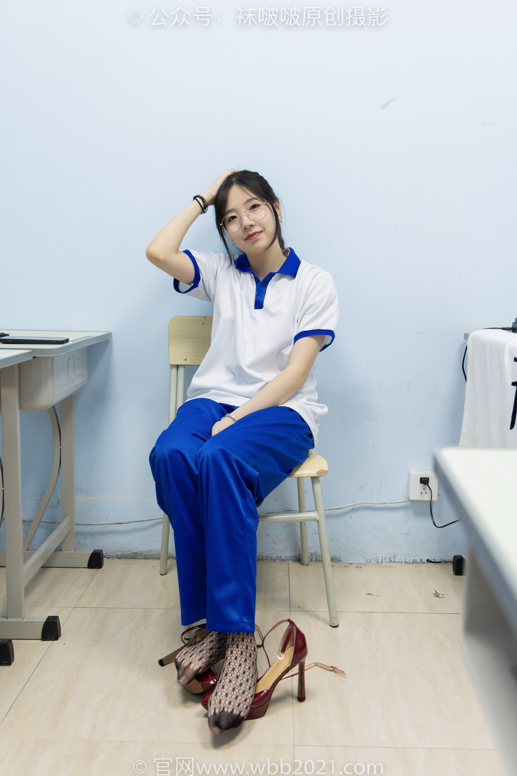 图片[73]-[BoBoSocks袜啵啵]NO.375 小甜豆-高跟鞋、黑色蕾丝网袜、校服裤里丝[159P] – 速更版-美库