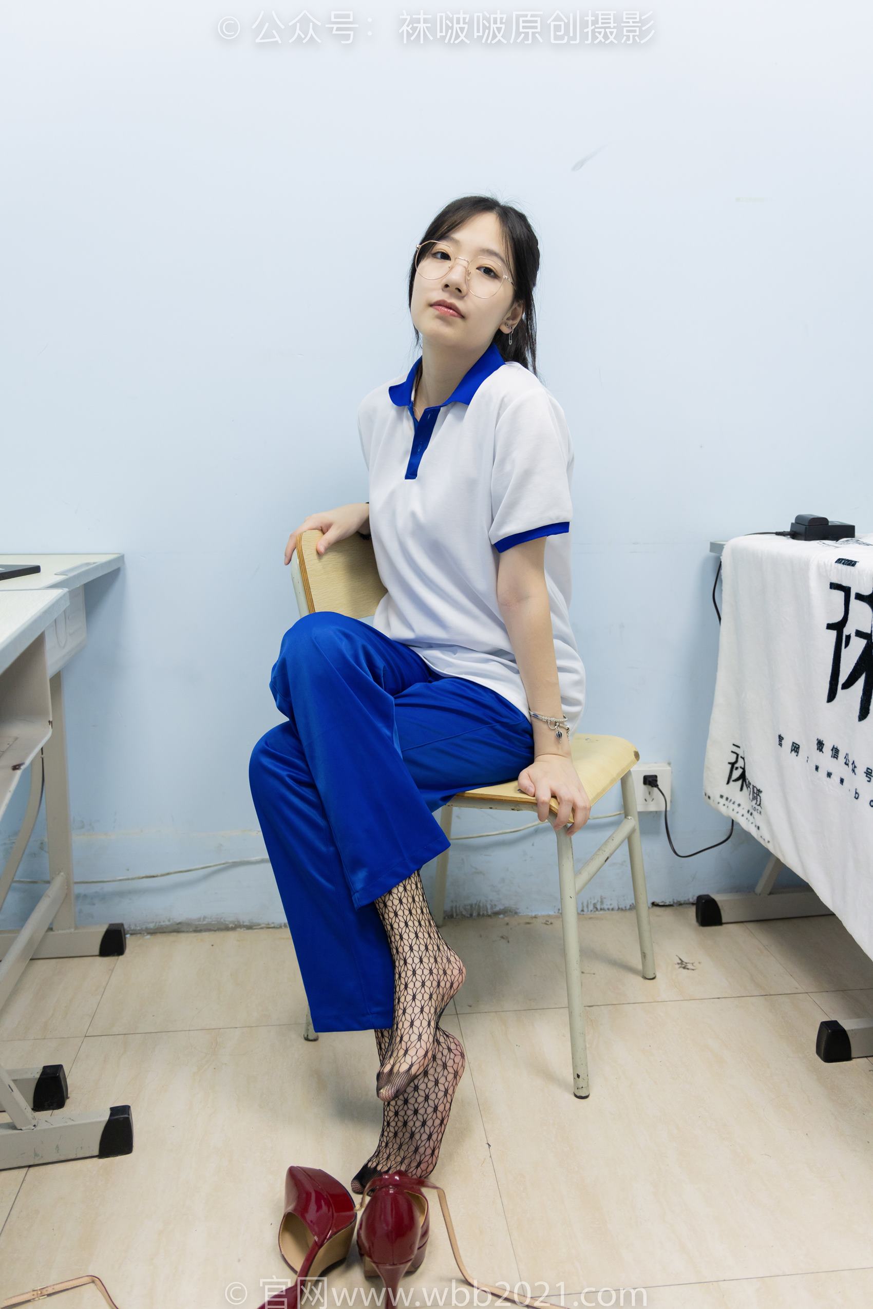 图片[103]-[BoBoSocks袜啵啵]NO.375 小甜豆-高跟鞋、黑色蕾丝网袜、校服裤里丝[159P] – 速更版-美库