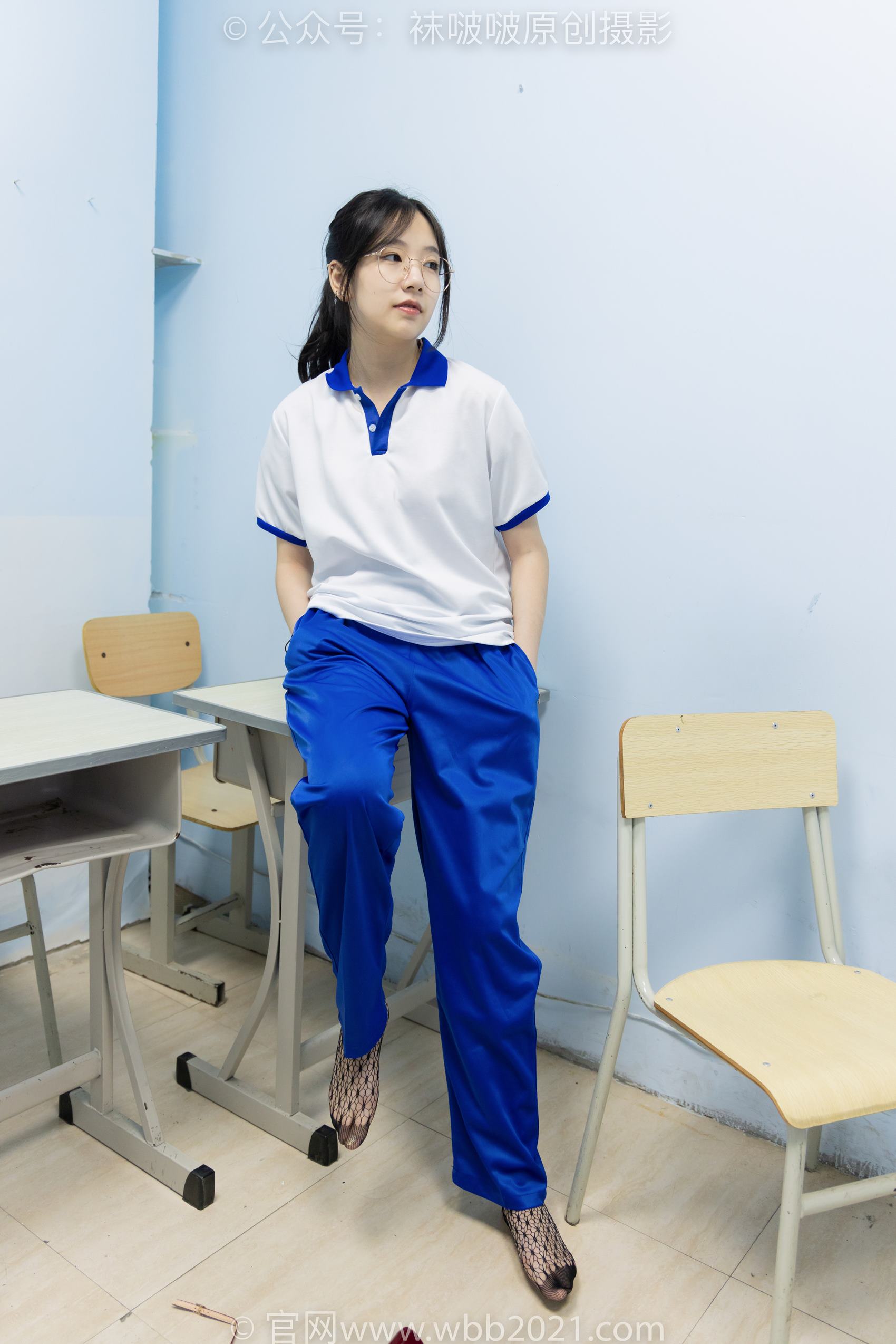 图片[123]-[BoBoSocks袜啵啵]NO.375 小甜豆-高跟鞋、黑色蕾丝网袜、校服裤里丝[159P] – 速更版-美库