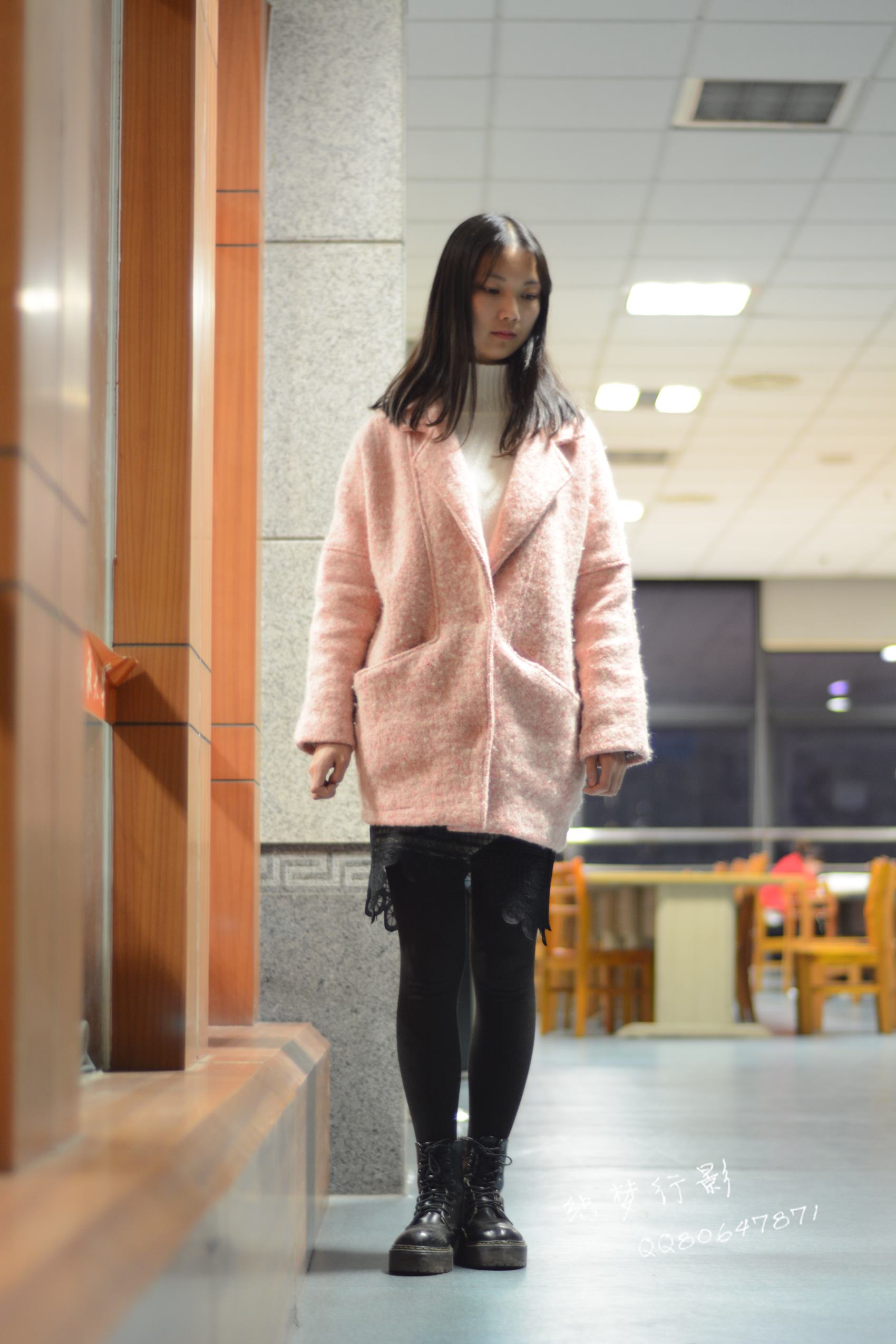 图片[77]-织梦行影@NO.040-第三十九期 校园图书馆小美女打底裤马丁靴白袜美脚（校园）[165P] – 速更版-美库