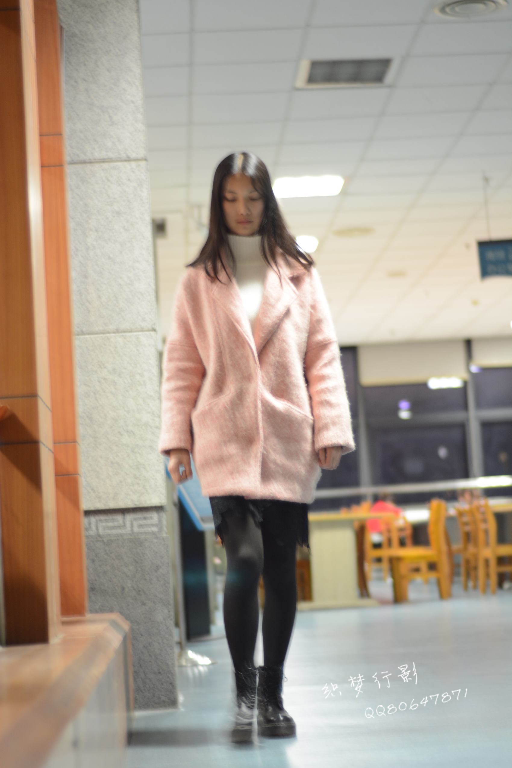 图片[80]-织梦行影@NO.040-第三十九期 校园图书馆小美女打底裤马丁靴白袜美脚（校园）[165P] – 速更版-美库