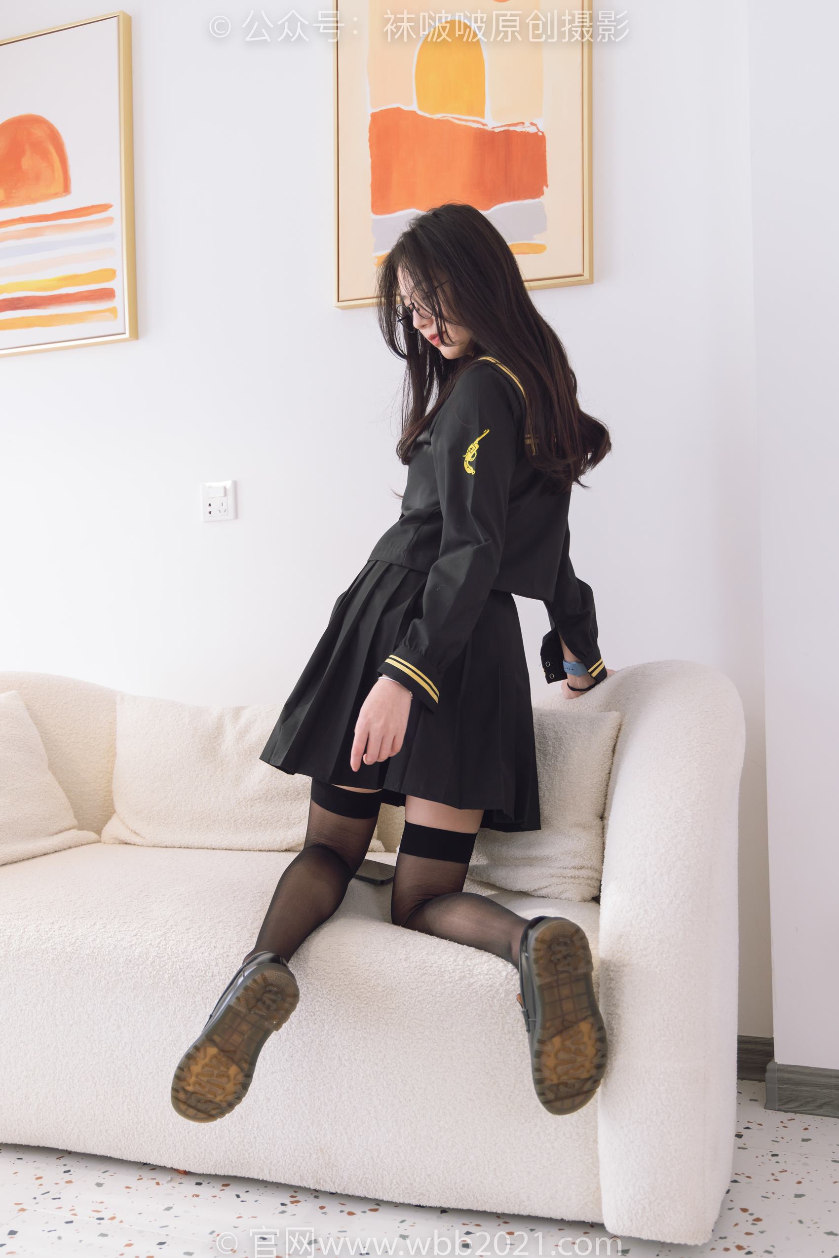 图片[18]-[BoBoSocks袜啵啵]NO.381 小甜豆-皮鞋、黑丝大腿袜、裸足[140P] – 速更版-美库