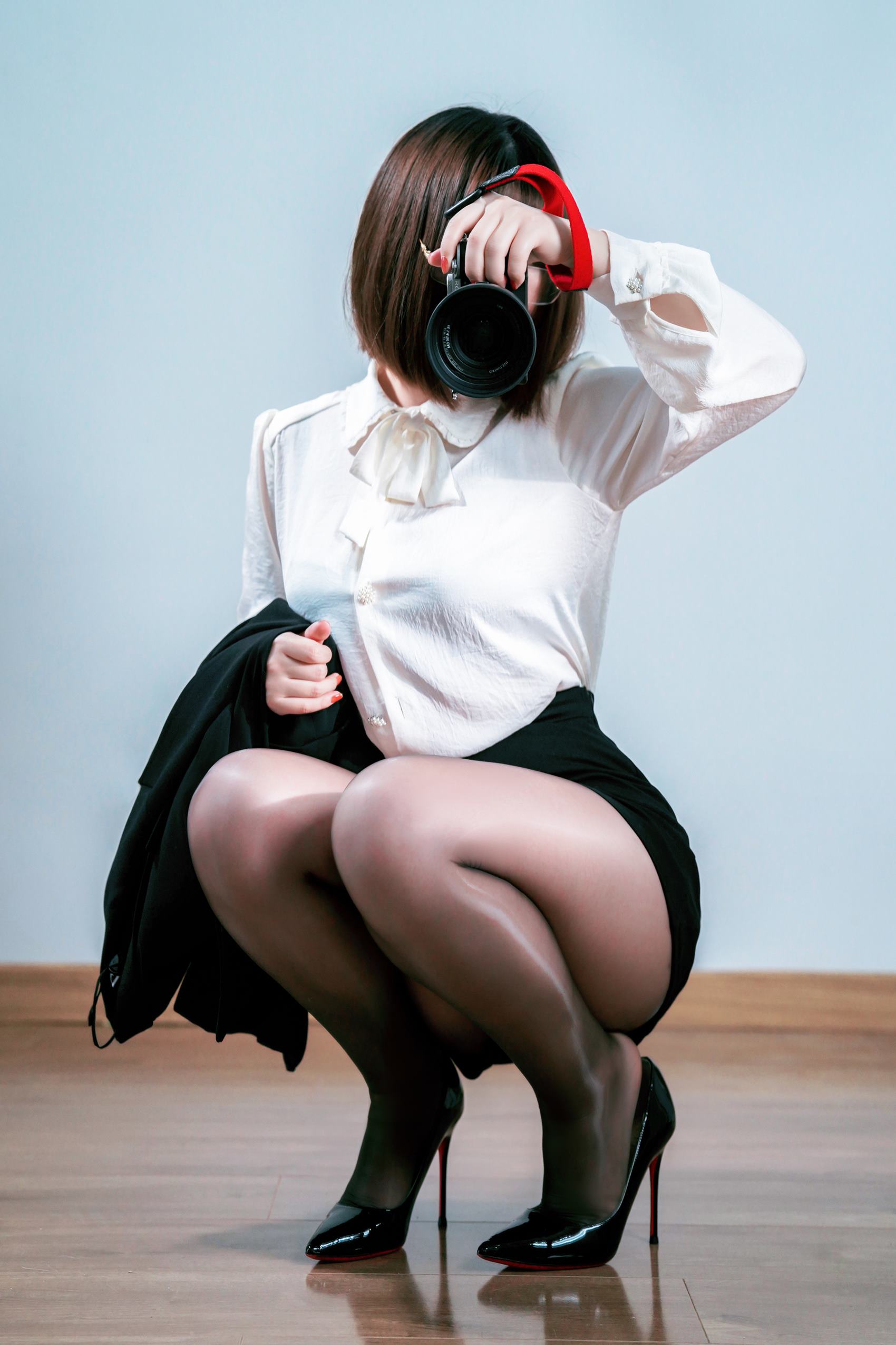 图片[18]-半半子  – OL自撮[28P] – 速更版-美库