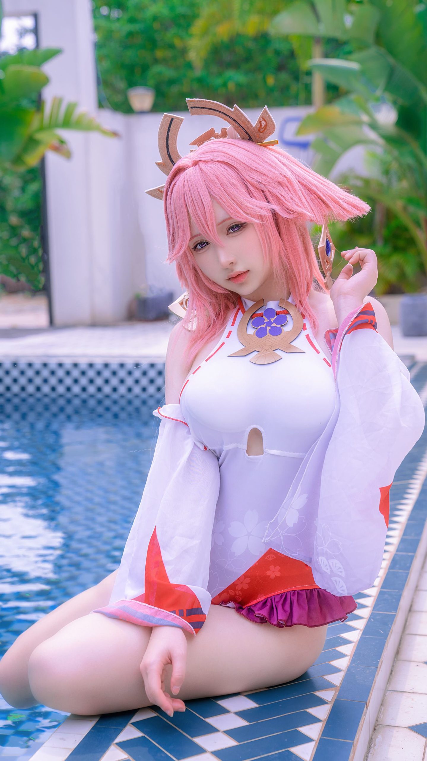 图片[19]-樱梨梨  – 八重神子泳装[29P] – 速更版-美库