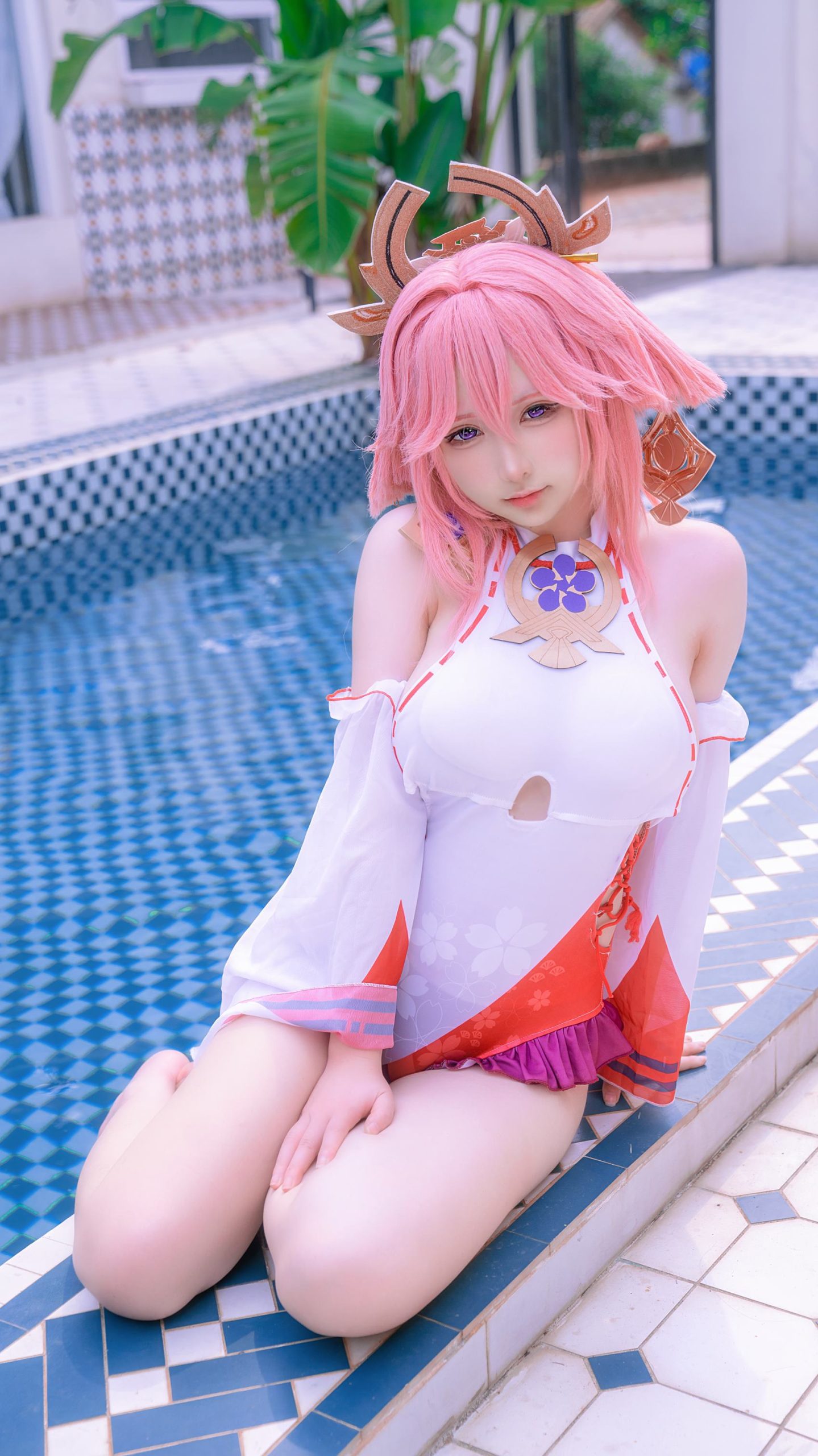 图片[20]-樱梨梨  – 八重神子泳装[29P] – 速更版-美库