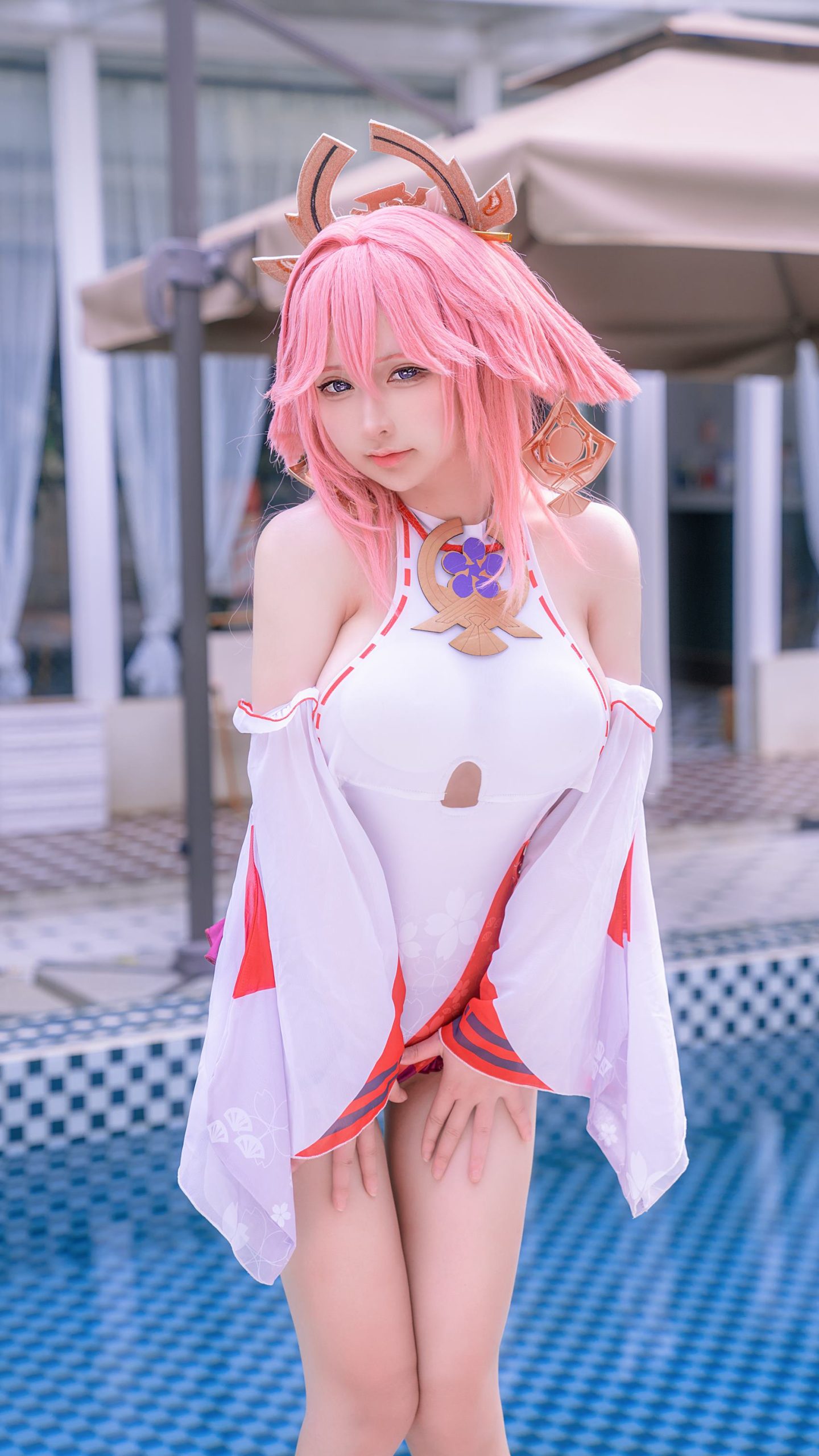 图片[25]-樱梨梨  – 八重神子泳装[29P] – 速更版-美库