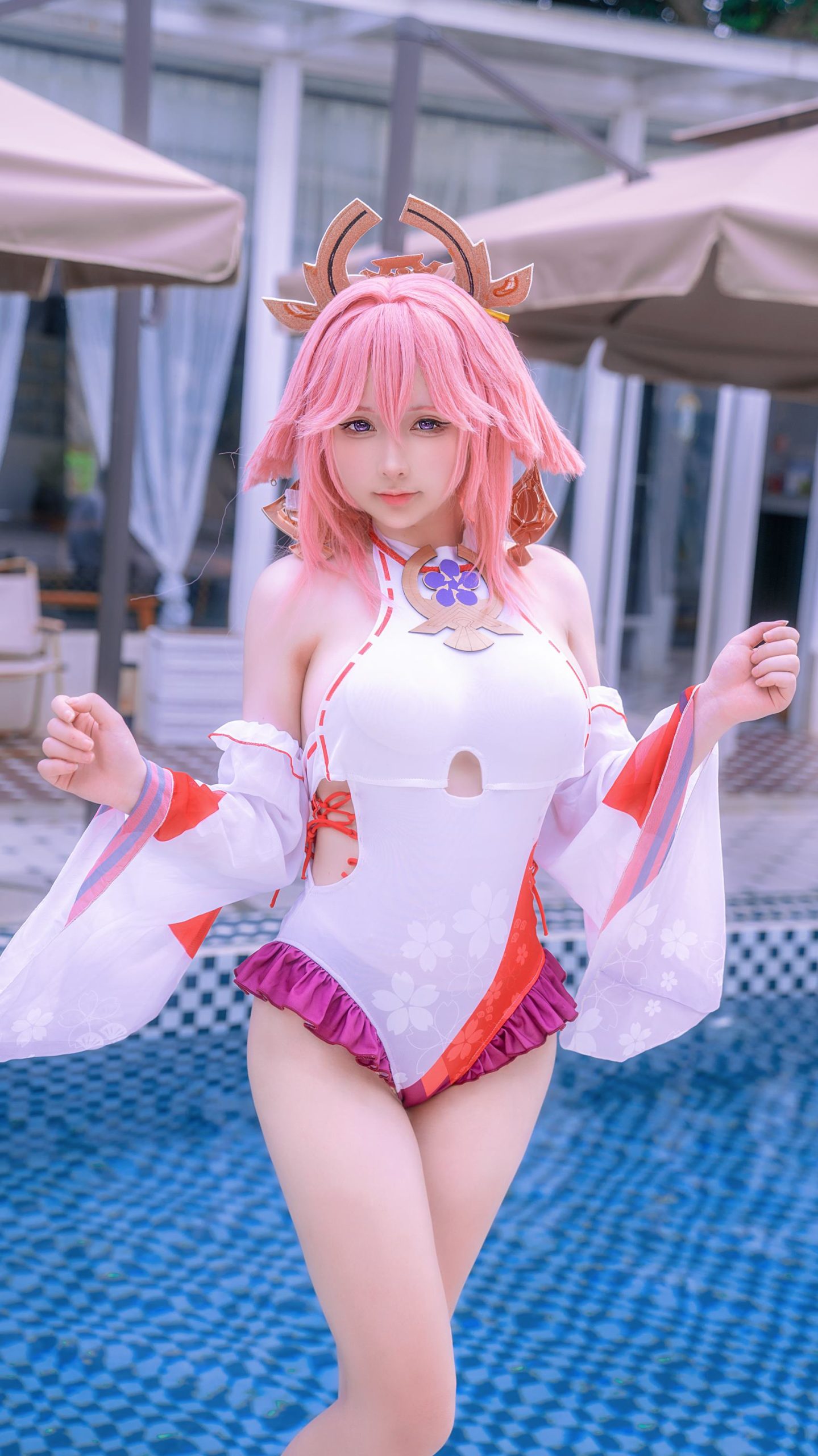 图片[26]-樱梨梨  – 八重神子泳装[29P] – 速更版-美库