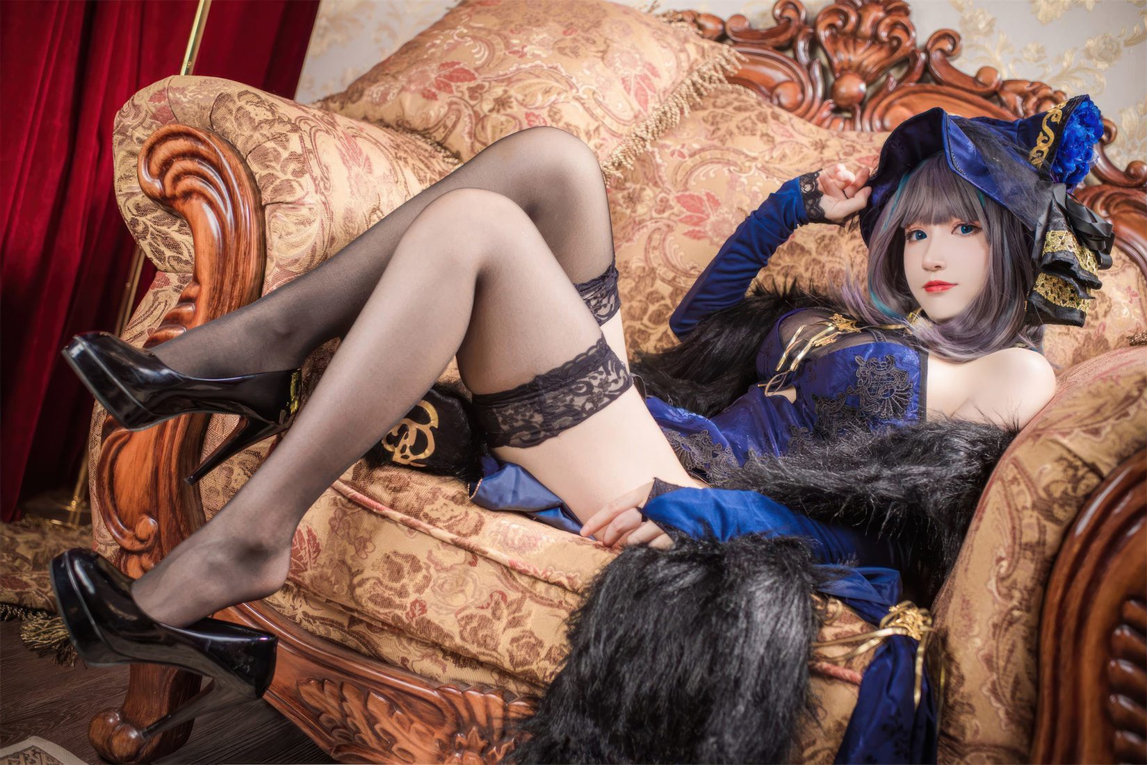 图片[19]-Coser衣衣  碧蓝航线 柴郡旗袍[57P] – 速更版-美库