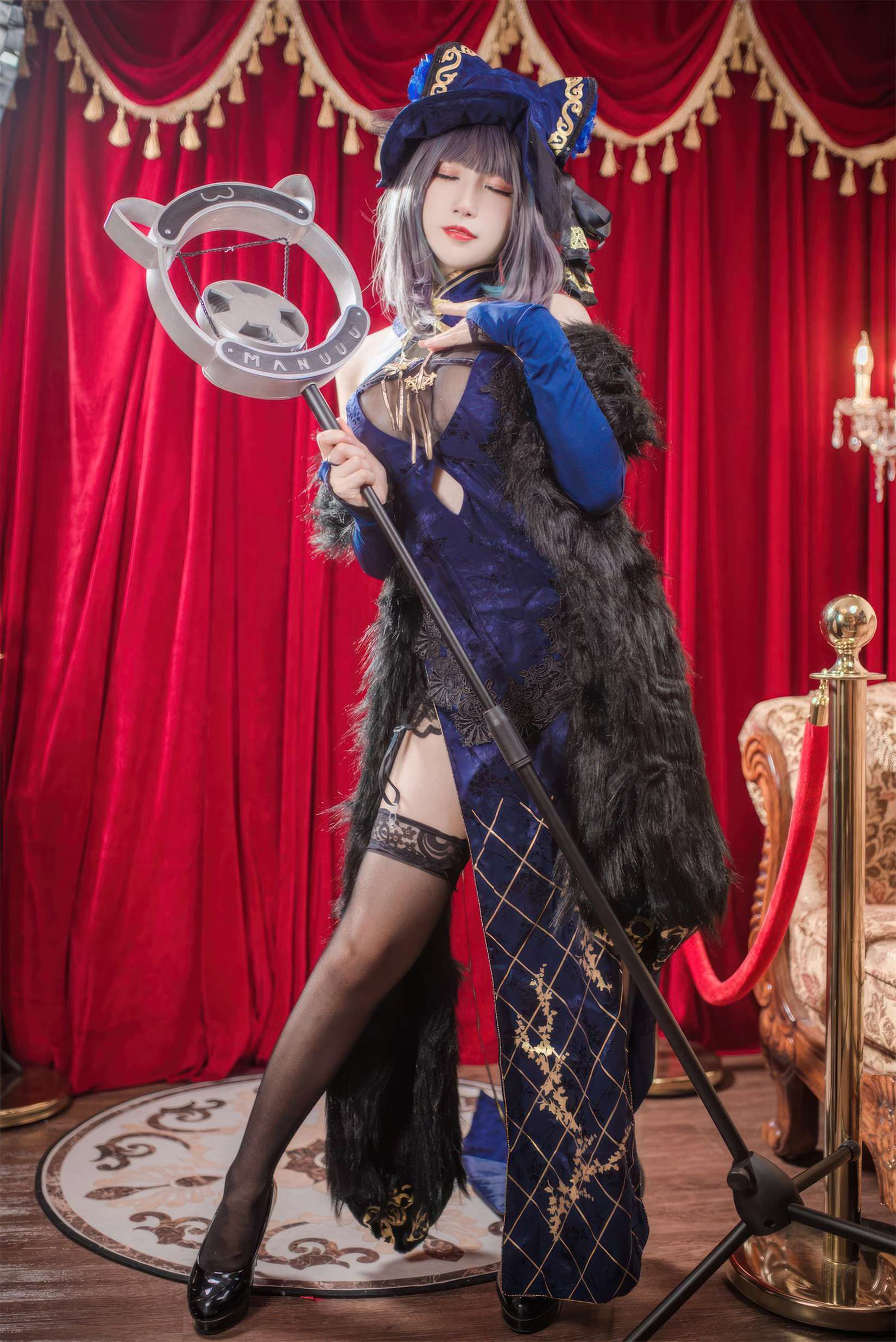 图片[25]-Coser衣衣  碧蓝航线 柴郡旗袍[57P] – 速更版-美库