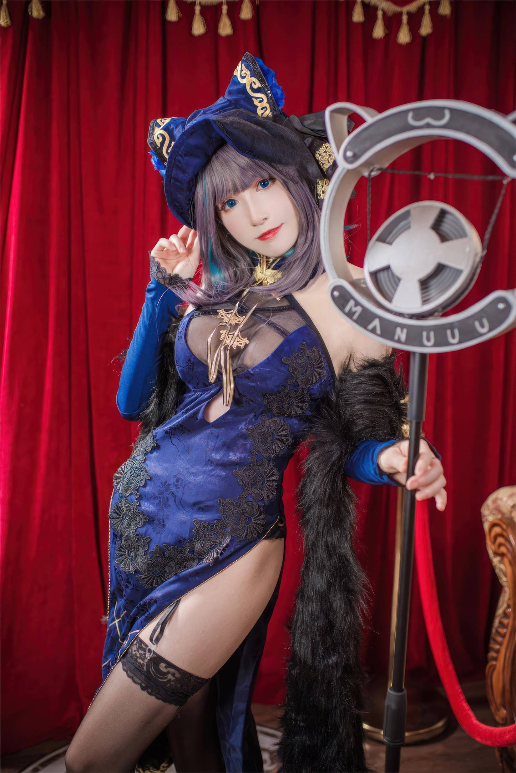 图片[47]-Coser衣衣  碧蓝航线 柴郡旗袍[57P] – 速更版-美库