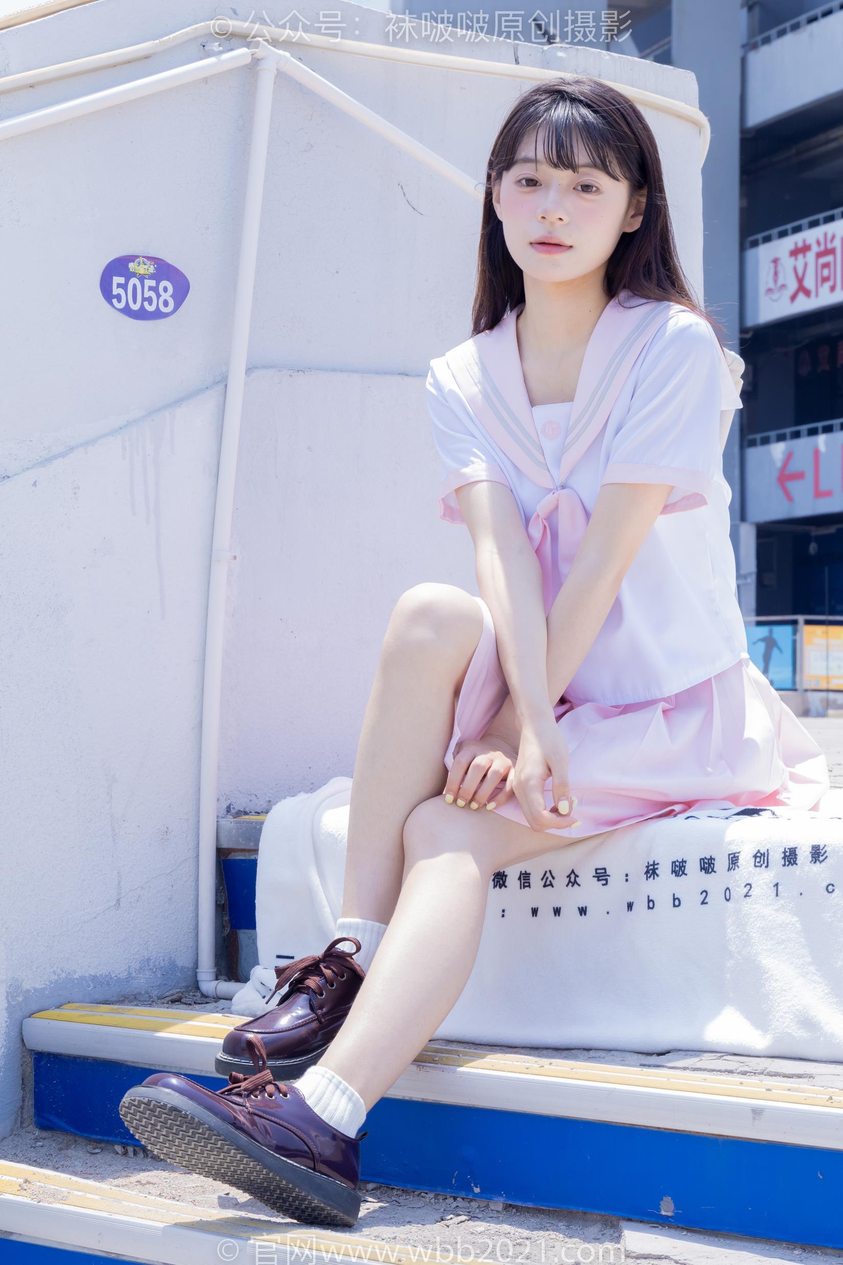 图片[25]-[BoBoSocks袜啵啵]NO.399 糯米-皮鞋、白棉袜、jk制服[145P] – 速更版-美库