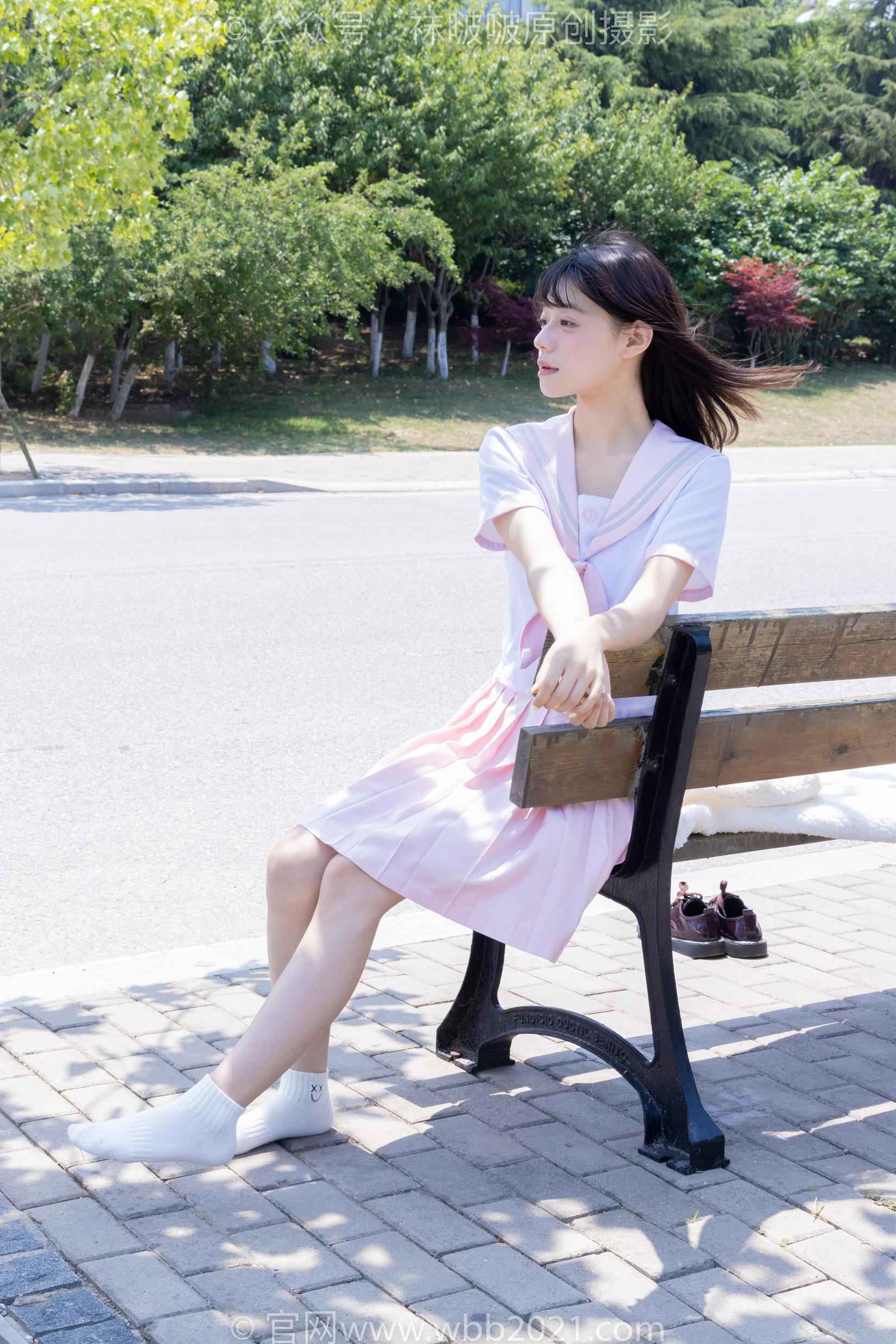 图片[110]-[BoBoSocks袜啵啵]NO.399 糯米-皮鞋、白棉袜、jk制服[145P] – 速更版-美库