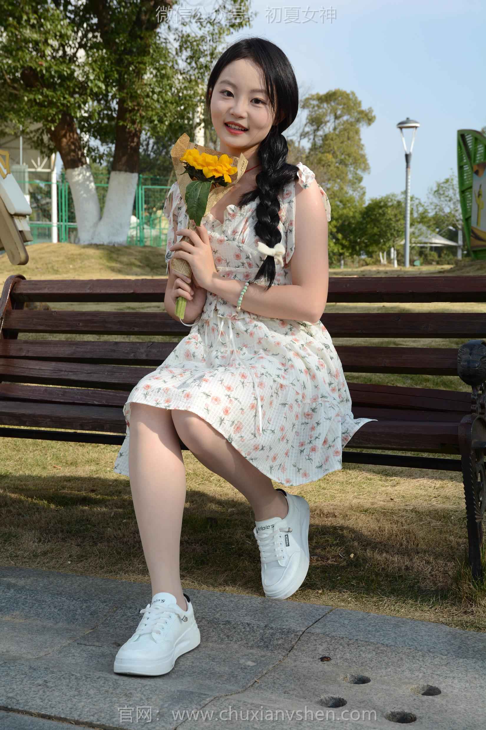 图片[10]-初夏女神 NO.159 双双 迎春碎花裙[140P] – 速更版-美库